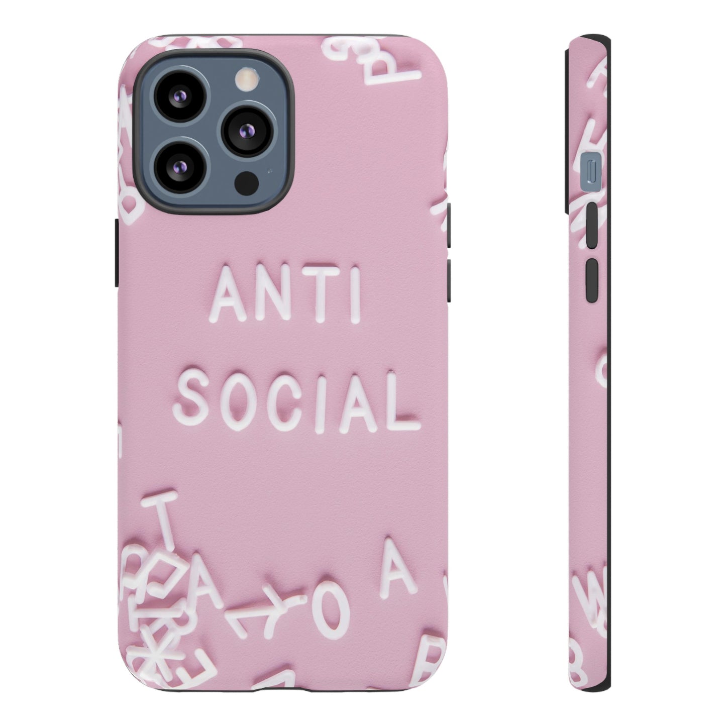 Anti Social Phone Case | iPhone 15 Plus/ Pro, 14, 13, 12| Google Pixel 7, Pro, 5| Samsung Galaxy S23 All Major Phone Models