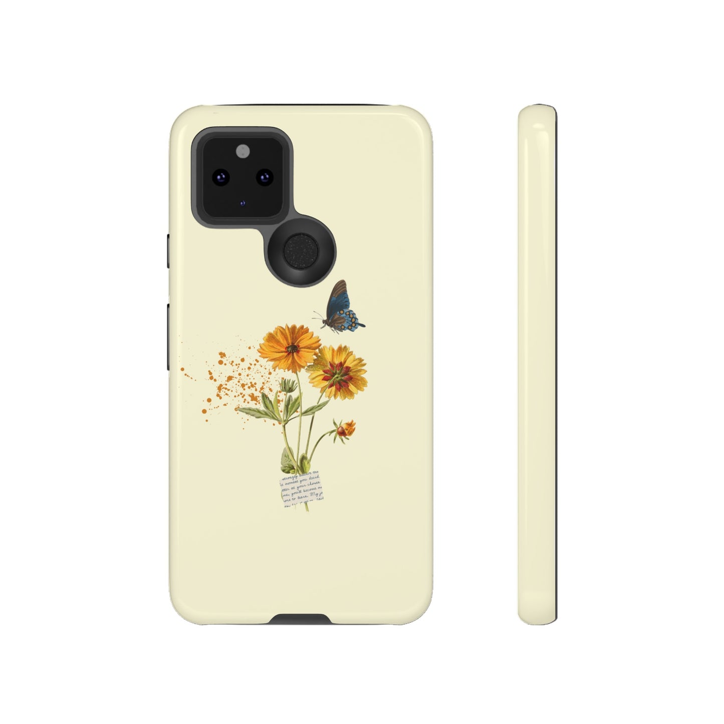 Butterfly Sunflowers Phone Case | iPhone 15 Plus/ Pro, 14, 13, 12| Google Pixel 7, Pro, 5| Samsung Galaxy S23 All Major Phone Models