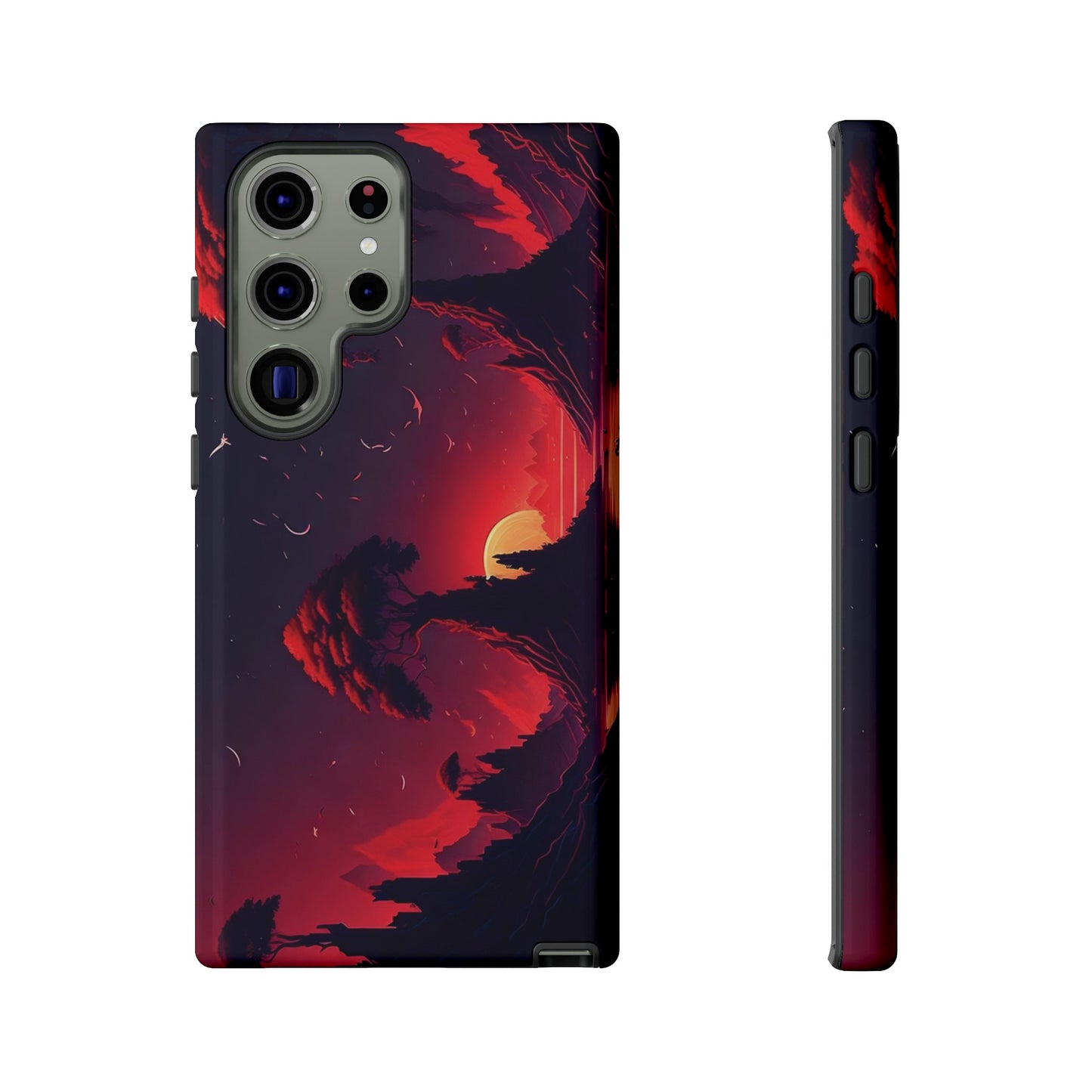 Red Sunset Wallpaper Phone Case | iPhone 15 Plus/ Pro, 14, 13, 12| Google Pixel 7, Pro, 5| Samsung Galaxy S23 All Major Phone Models