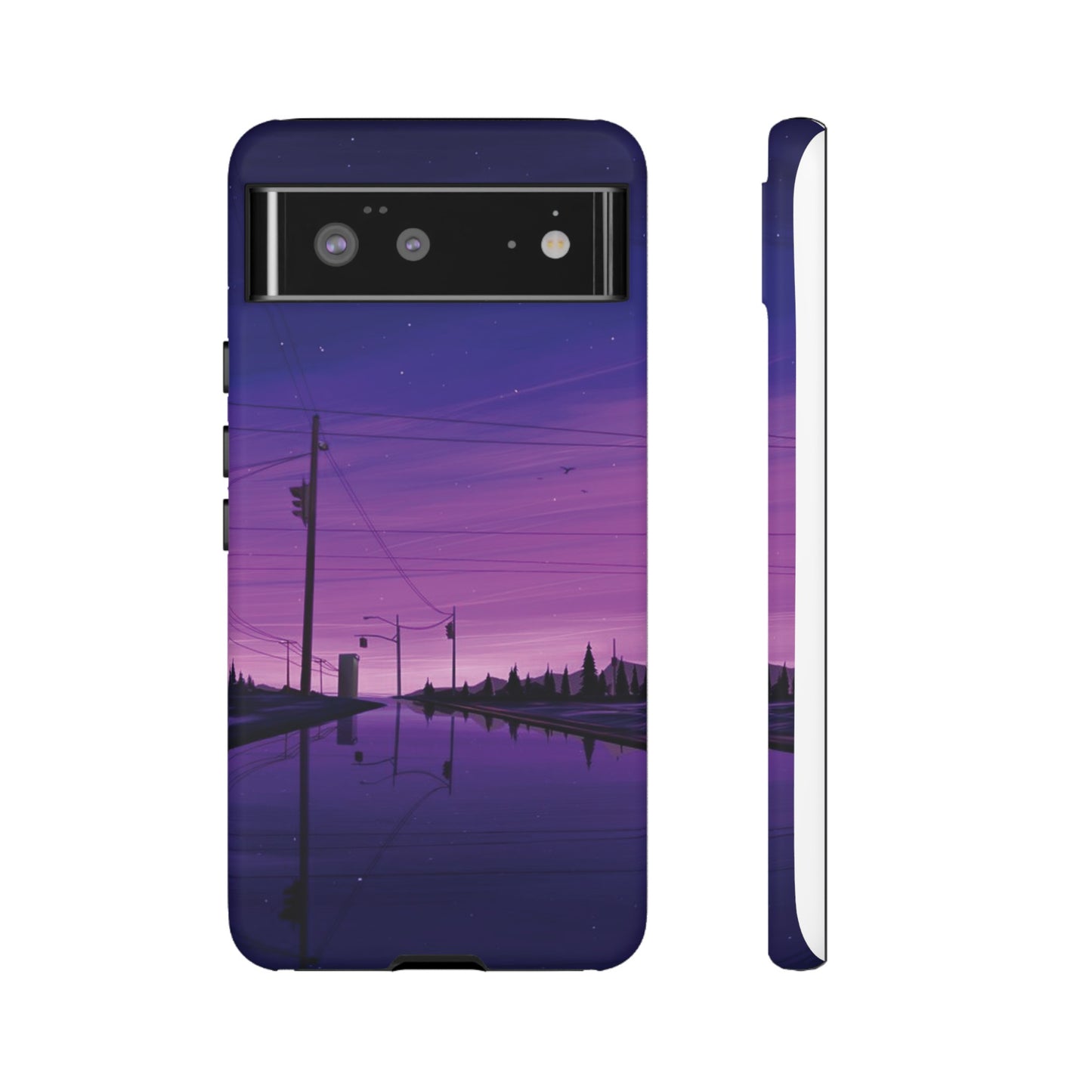 Purple Night Sky Wallpaper Phone Case | iPhone 15 Plus/ Pro, 14, 13, 12| Google Pixel 7, Pro, 5| Samsung Galaxy S23 All Major Phone Models