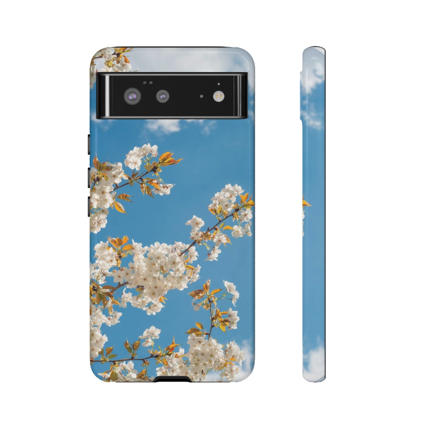 White Blossom Wallpaper Phone Case | iPhone 15 Plus/ Pro, 14, 13, 12| Google Pixel 7, Pro, 5| Samsung Galaxy S23 All Major Phone Models