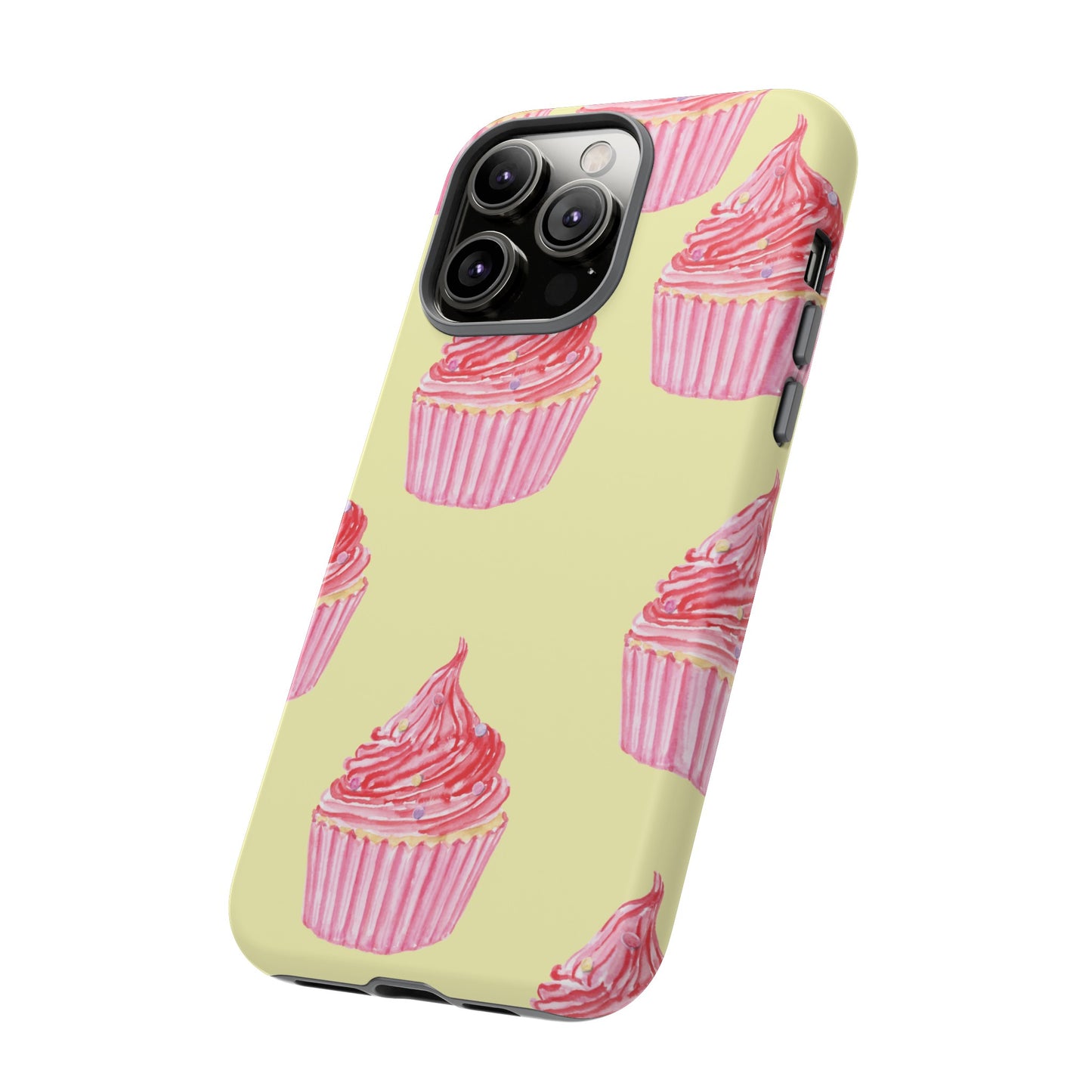 Pink Cupcake Wallpaper Phone Case | iPhone 15 Plus/ Pro, 14, 13, 12| Google Pixel 7, Pro, 5| Samsung Galaxy S23 All Major Phone Models