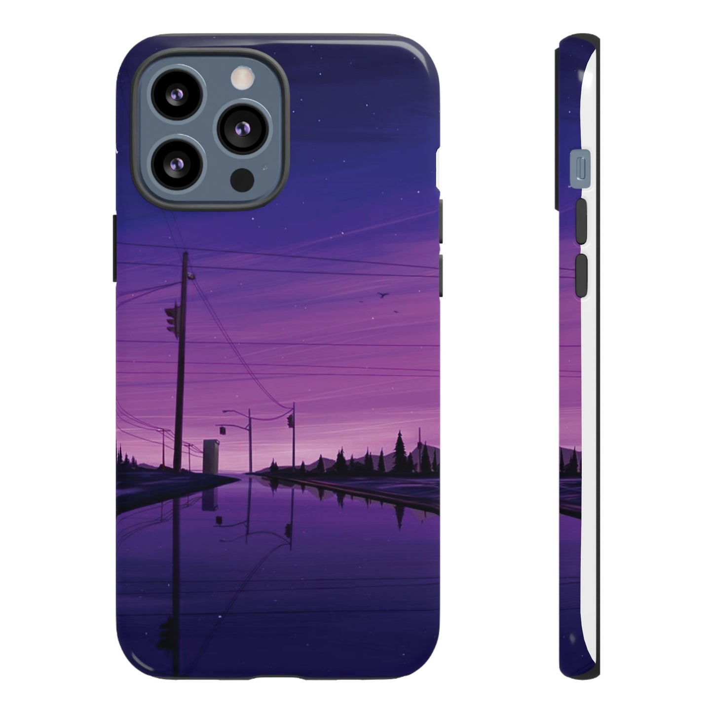 Purple Night Sky Wallpaper Phone Case | iPhone 15 Plus/ Pro, 14, 13, 12| Google Pixel 7, Pro, 5| Samsung Galaxy S23 All Major Phone Models