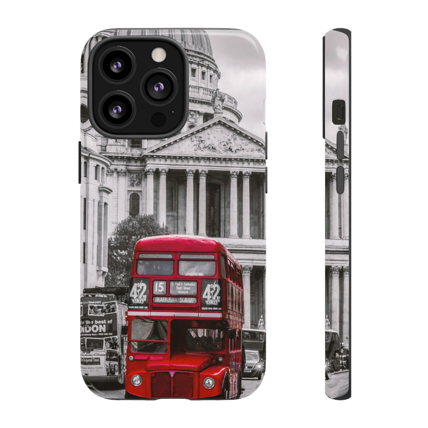 London Bus Wallpaper Phone Case | iPhone 15 Plus/ Pro, 14, 13, 12| Google Pixel 7, Pro, 5| Samsung Galaxy S23 All Major Phone Models