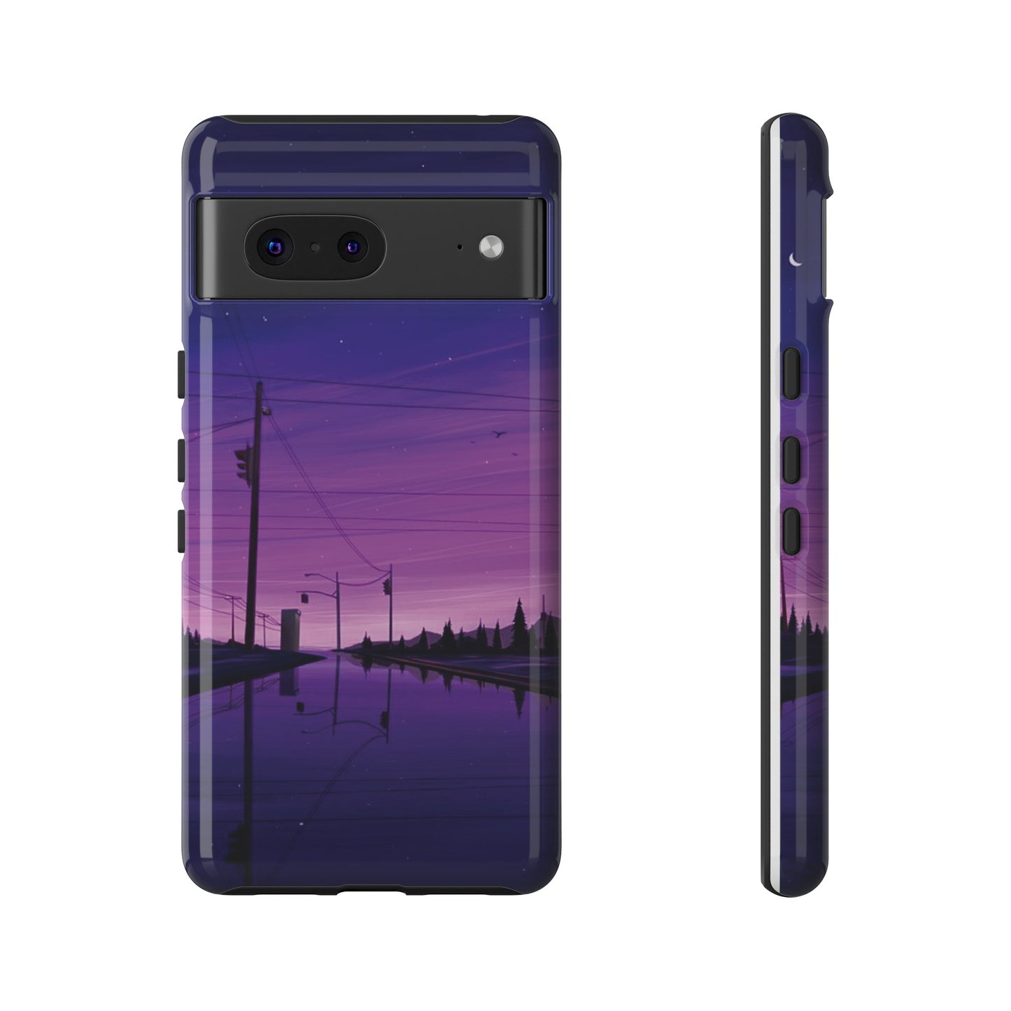 Purple Night Sky Wallpaper Phone Case | iPhone 15 Plus/ Pro, 14, 13, 12| Google Pixel 7, Pro, 5| Samsung Galaxy S23 All Major Phone Models