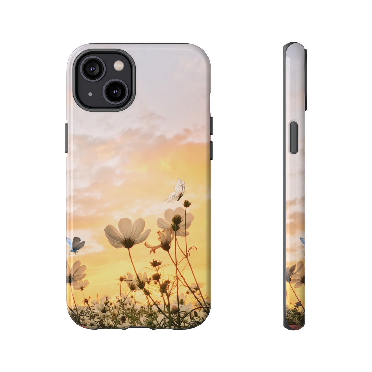 Flowers At Sunset Wallpaper Phone Case | iPhone 15 Plus/ Pro, 14, 13, 12| Google Pixel 7, Pro, 5| Samsung Galaxy S23 All Major Phone Models