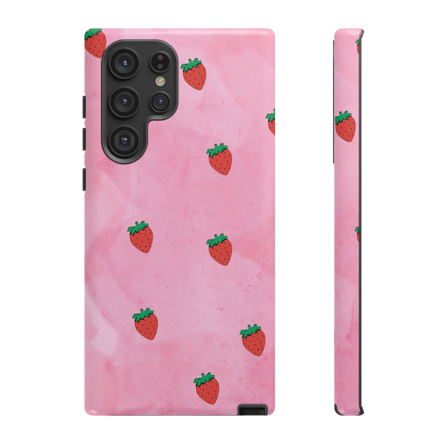 Strawberry Wallpaper Phone Case | iPhone 15 Plus/ Pro, 14, 13, 12| Google Pixel 7, Pro, 5| Samsung Galaxy S23 All Major Phone Models