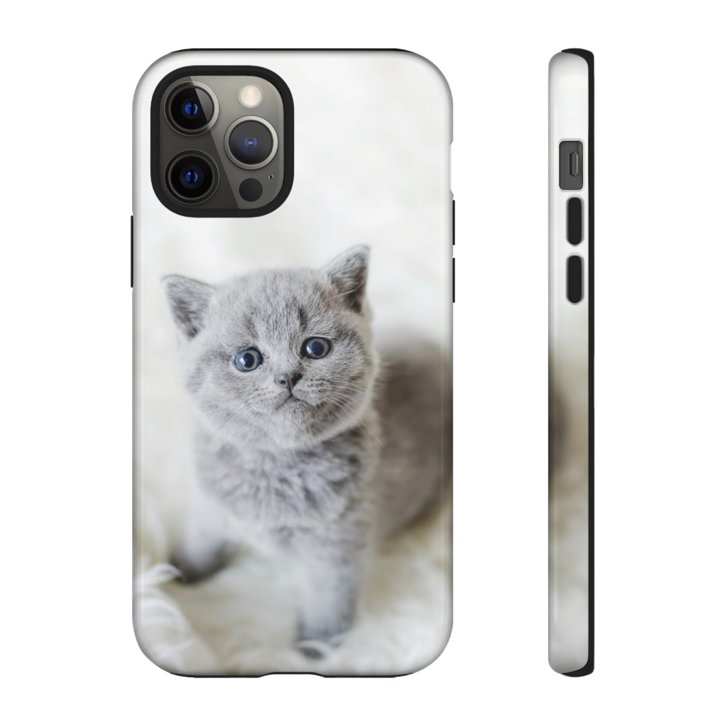 Grey Kitten Wallpaper Phone Case | iPhone 15 Plus/ Pro, 14, 13, 12| Google Pixel 7, Pro, 5| Samsung Galaxy S23 All Major Phone Models