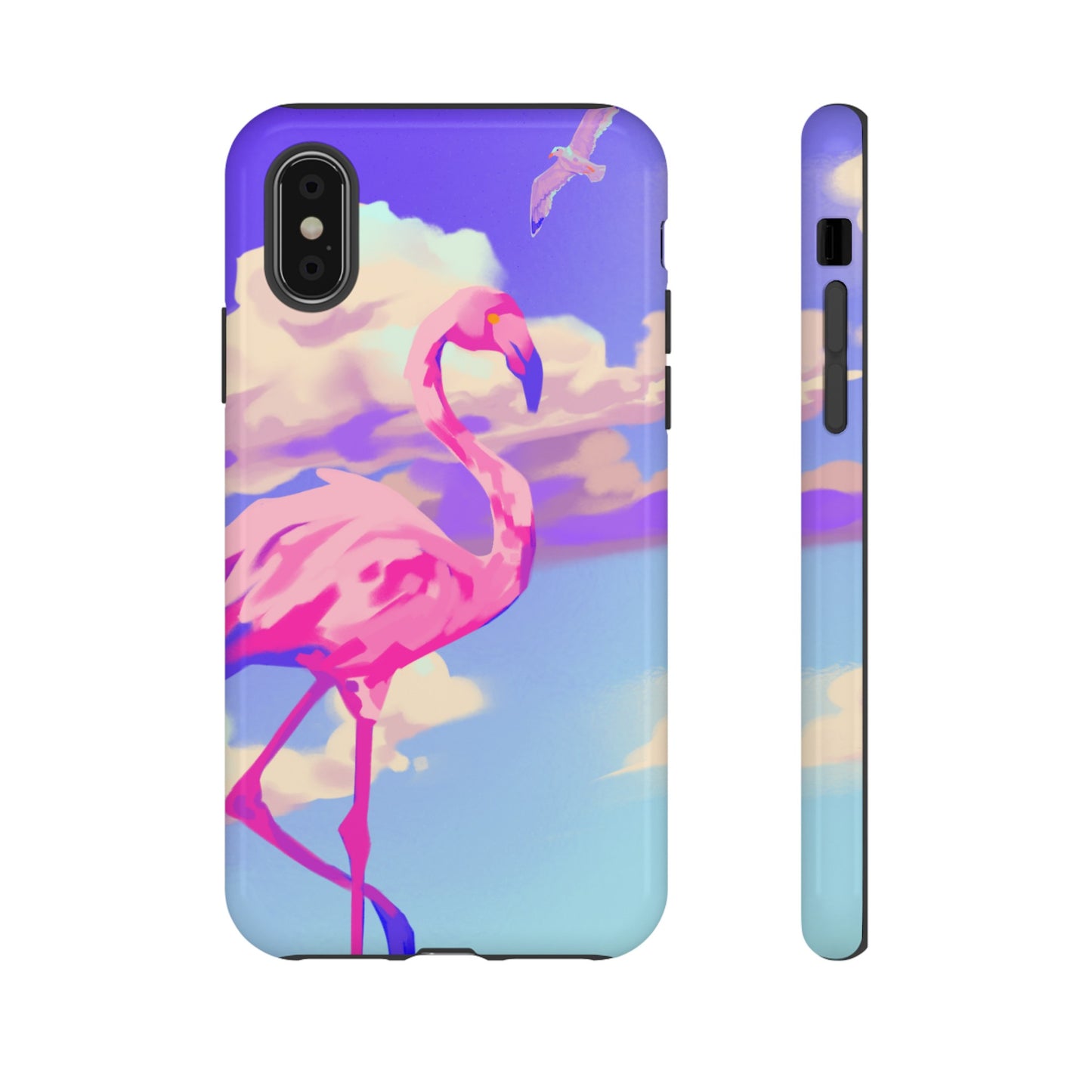 Flamingo In The Clouds Phone Case | iPhone 15 Plus/ Pro, 14, 13, 12| Google Pixel 7, Pro, 5| Samsung Galaxy S23 All Major Phone Models