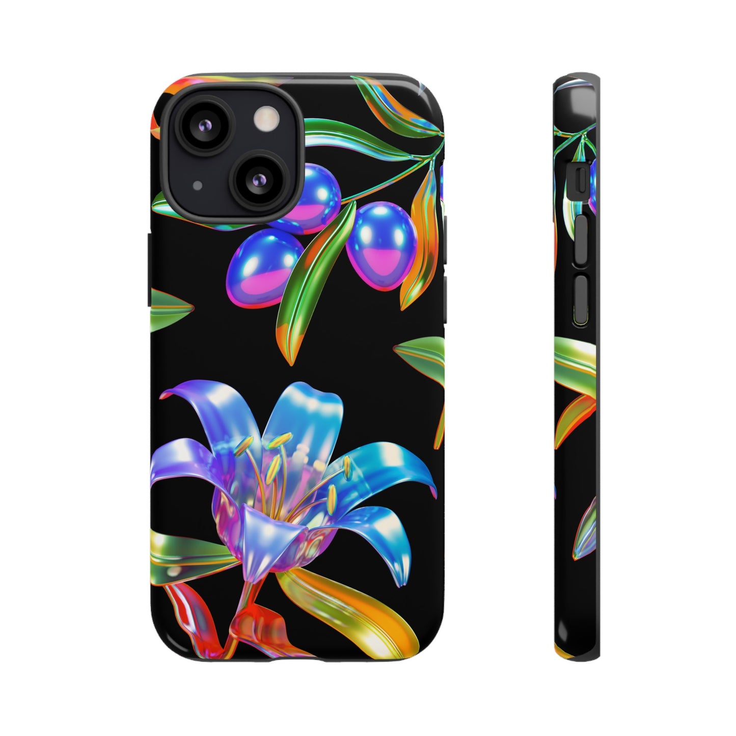 Metallic Flowers Phone Case | iPhone 15 Plus/ Pro, 14, 13, 12| Google Pixel 7, Pro, 5| Samsung Galaxy S23 All Major Phone Models