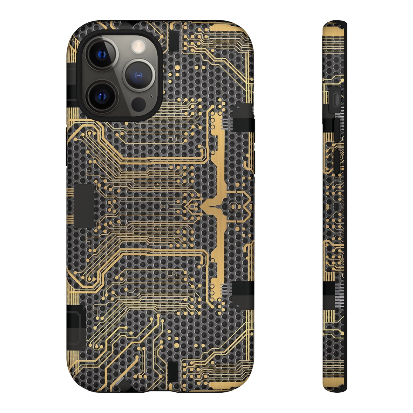 Golden Circuit Board Wallpaper Phone Case | iPhone 15 Plus/ Pro, 14, 13, 12| Google Pixel 7, Pro, 5| Samsung Galaxy S23 All Major Phone Models