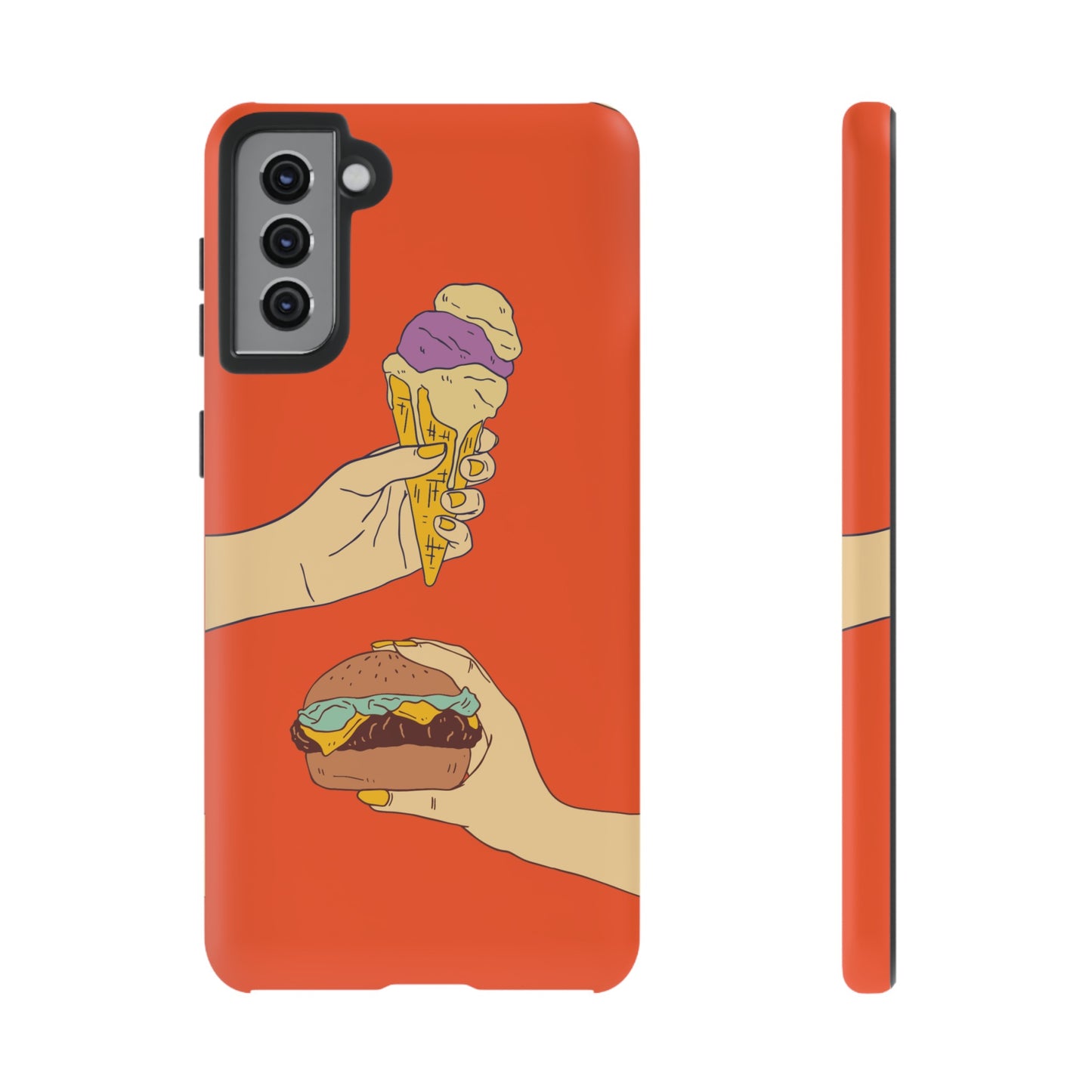 IceCream Or Hamburger? Phone Case | iPhone 15 Plus/ Pro, 14, 13, 12| Google Pixel 7, Pro, 5| Samsung Galaxy S23 All Major Phone Models