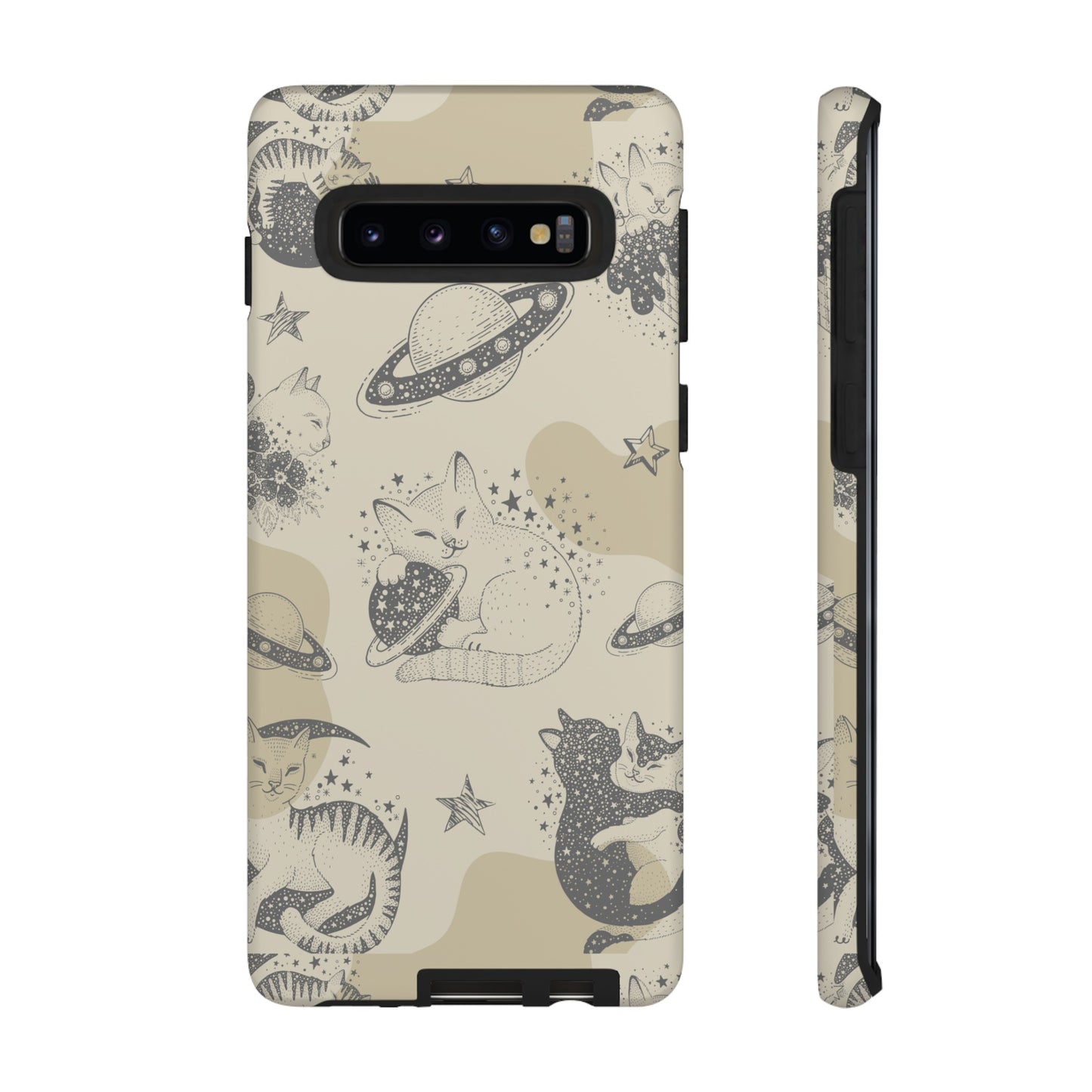 Floating Cosmic Cat Comfort Phone Case | iPhone 15 Plus/ Pro, 14, 13, 12| Google Pixel 7, Pro, 5| Samsung Galaxy S23 All Major Phone Models