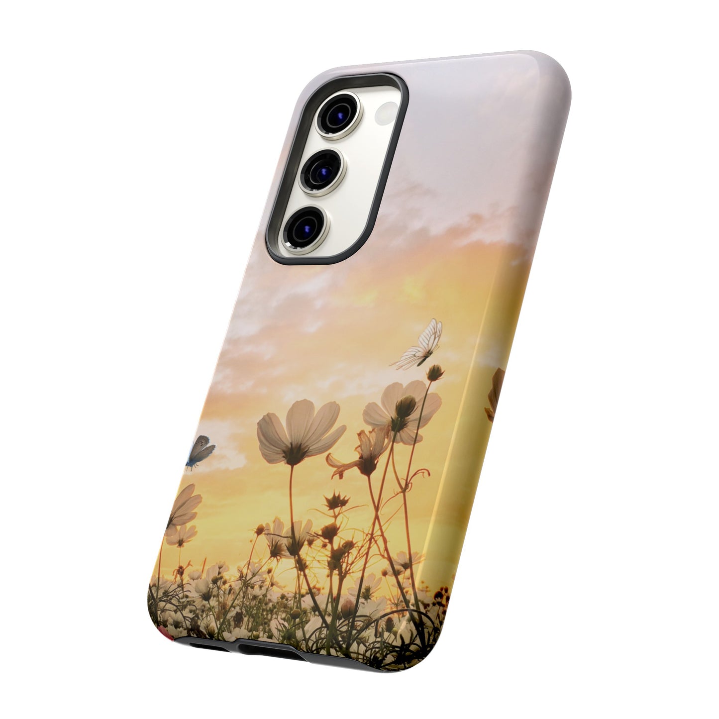 Flowers At Sunset Wallpaper Phone Case | iPhone 15 Plus/ Pro, 14, 13, 12| Google Pixel 7, Pro, 5| Samsung Galaxy S23 All Major Phone Models