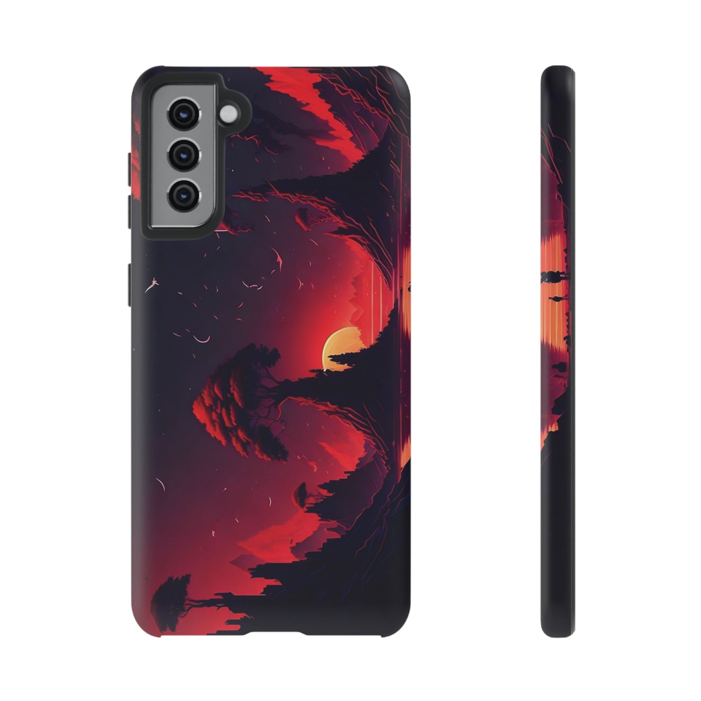 Red Sunset Wallpaper Phone Case | iPhone 15 Plus/ Pro, 14, 13, 12| Google Pixel 7, Pro, 5| Samsung Galaxy S23 All Major Phone Models