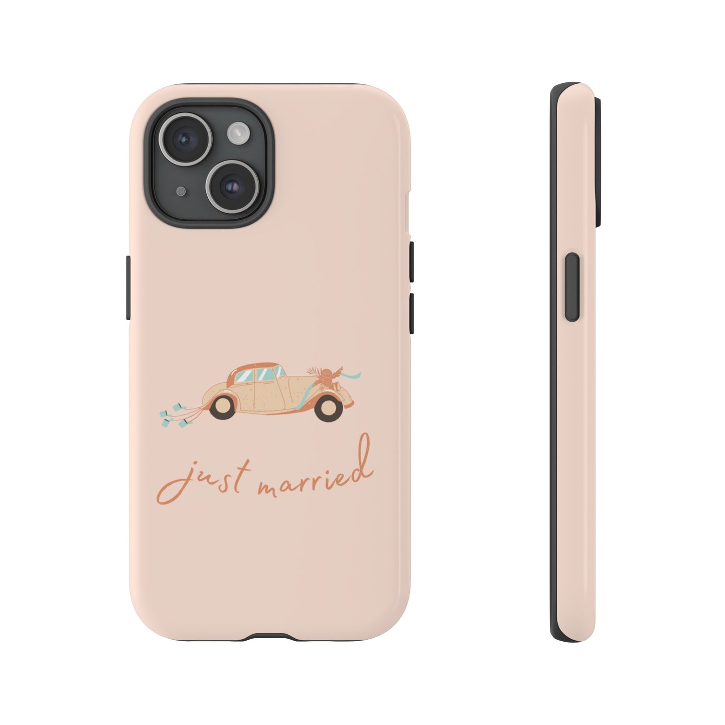 Just Married Phone Case | iPhone 15 Plus/ Pro, 14, 13, 12| Google Pixel 7, Pro, 5| Samsung Galaxy S23 All Major Phone Models