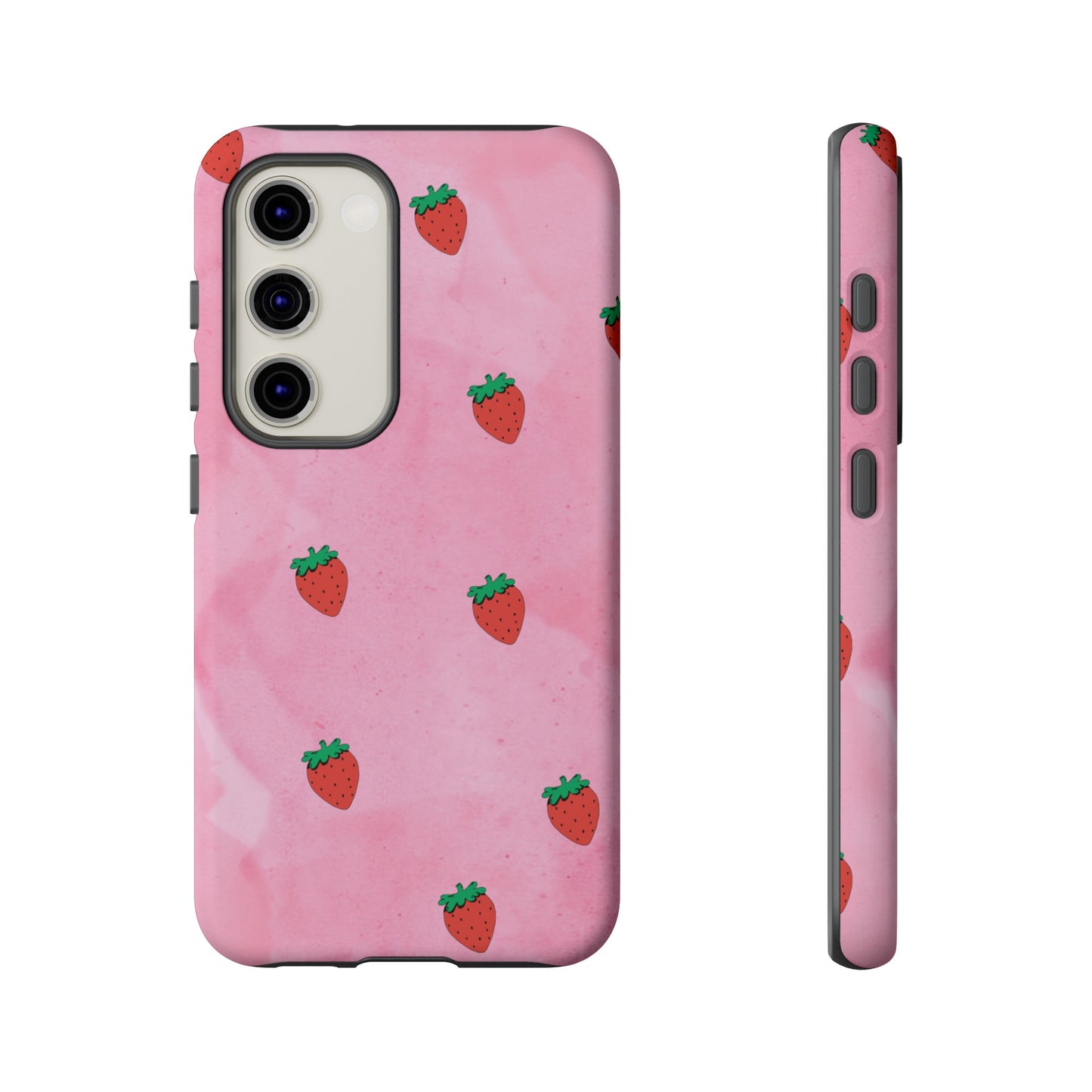 Strawberry Wallpaper Phone Case | iPhone 15 Plus/ Pro, 14, 13, 12| Google Pixel 7, Pro, 5| Samsung Galaxy S23 All Major Phone Models