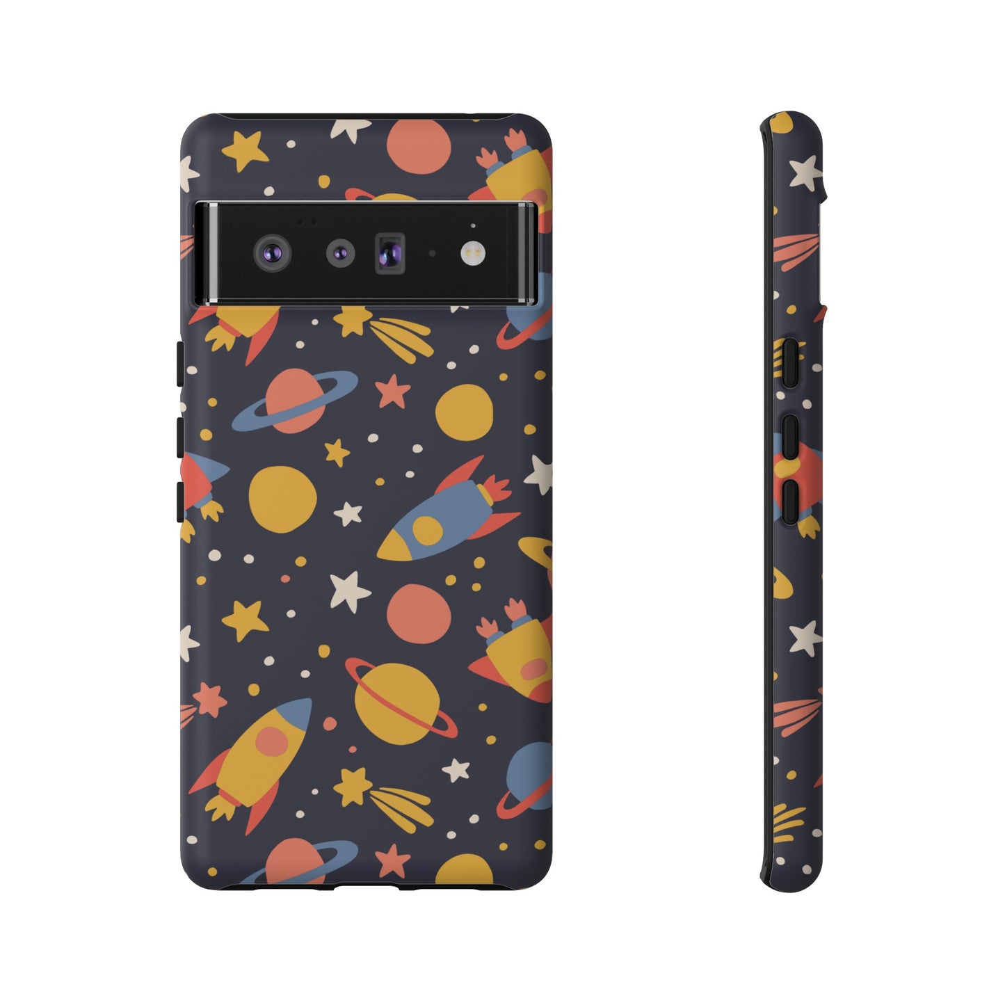 Cartoon Space Wallpaper Phone Case | iPhone 15 Plus/ Pro, 14, 13, 12| Google Pixel 7, Pro, 5| Samsung Galaxy S23 All Major Phone Models