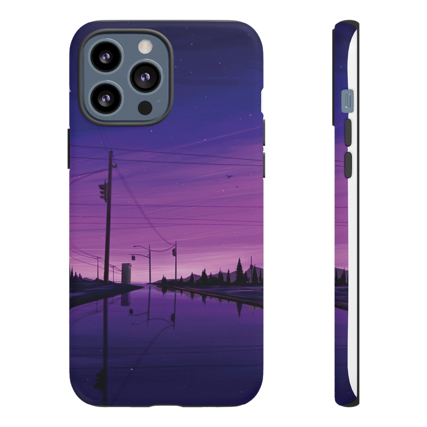 Purple Night Sky Wallpaper Phone Case | iPhone 15 Plus/ Pro, 14, 13, 12| Google Pixel 7, Pro, 5| Samsung Galaxy S23 All Major Phone Models