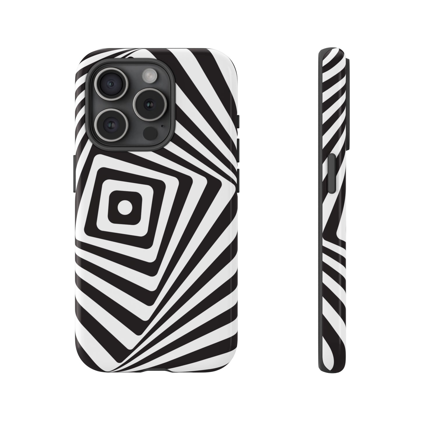 Black & White Spiral Wallpaper Phone Case | iPhone 15 Plus/ Pro, 14, 13, 12| Google Pixel 7, Pro, 5| Samsung Galaxy S23 All Major Phone Models