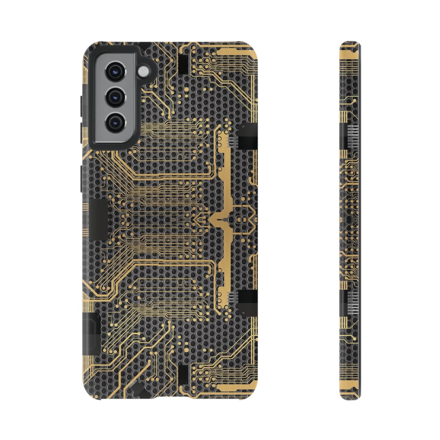 Golden Circuit Board Wallpaper Phone Case | iPhone 15 Plus/ Pro, 14, 13, 12| Google Pixel 7, Pro, 5| Samsung Galaxy S23 All Major Phone Models