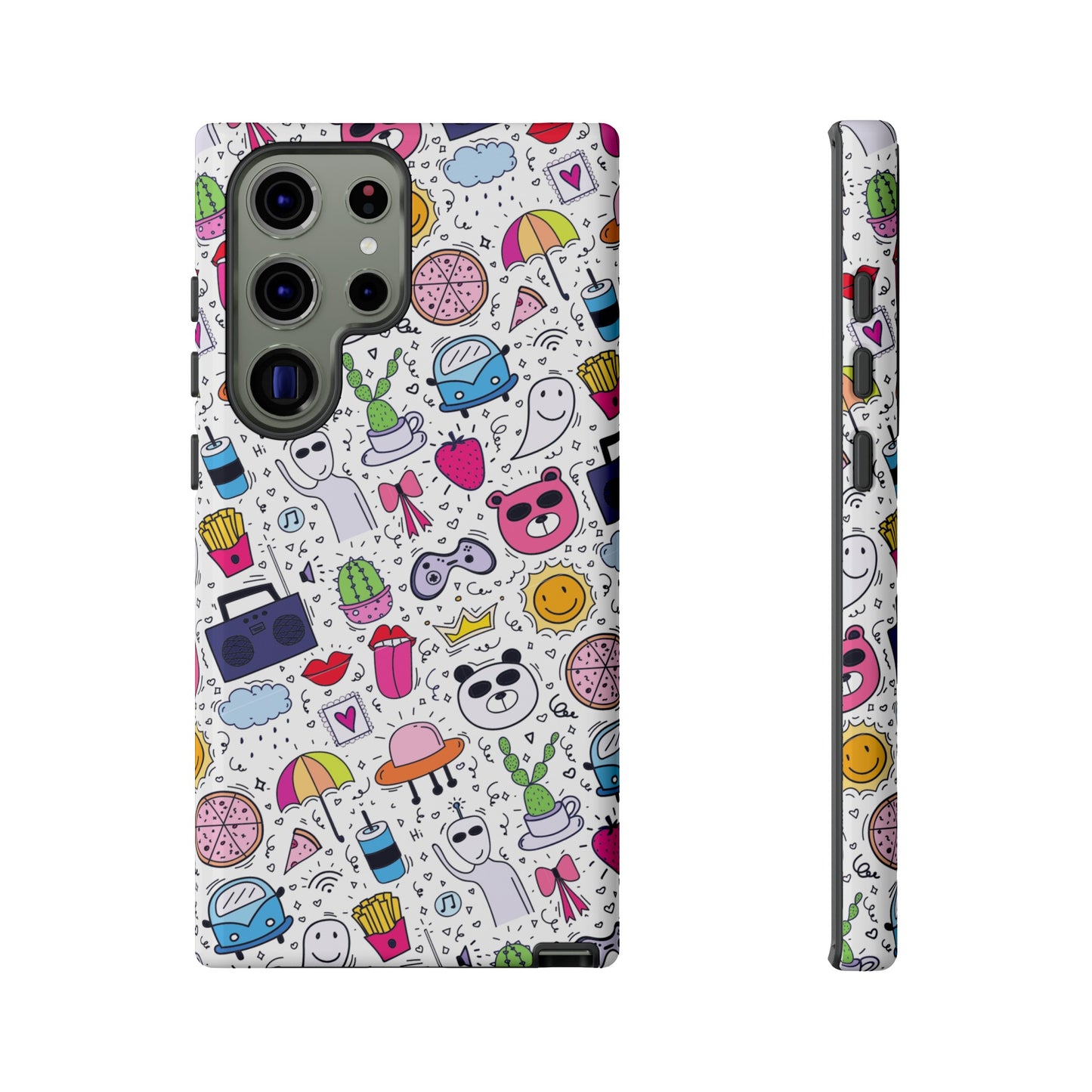 Cartoon Collage Phone Case | iPhone 15 Plus/ Pro, 14, 13, 12| Google Pixel 7, Pro, 5| Samsung Galaxy S23 All Major Phone Models