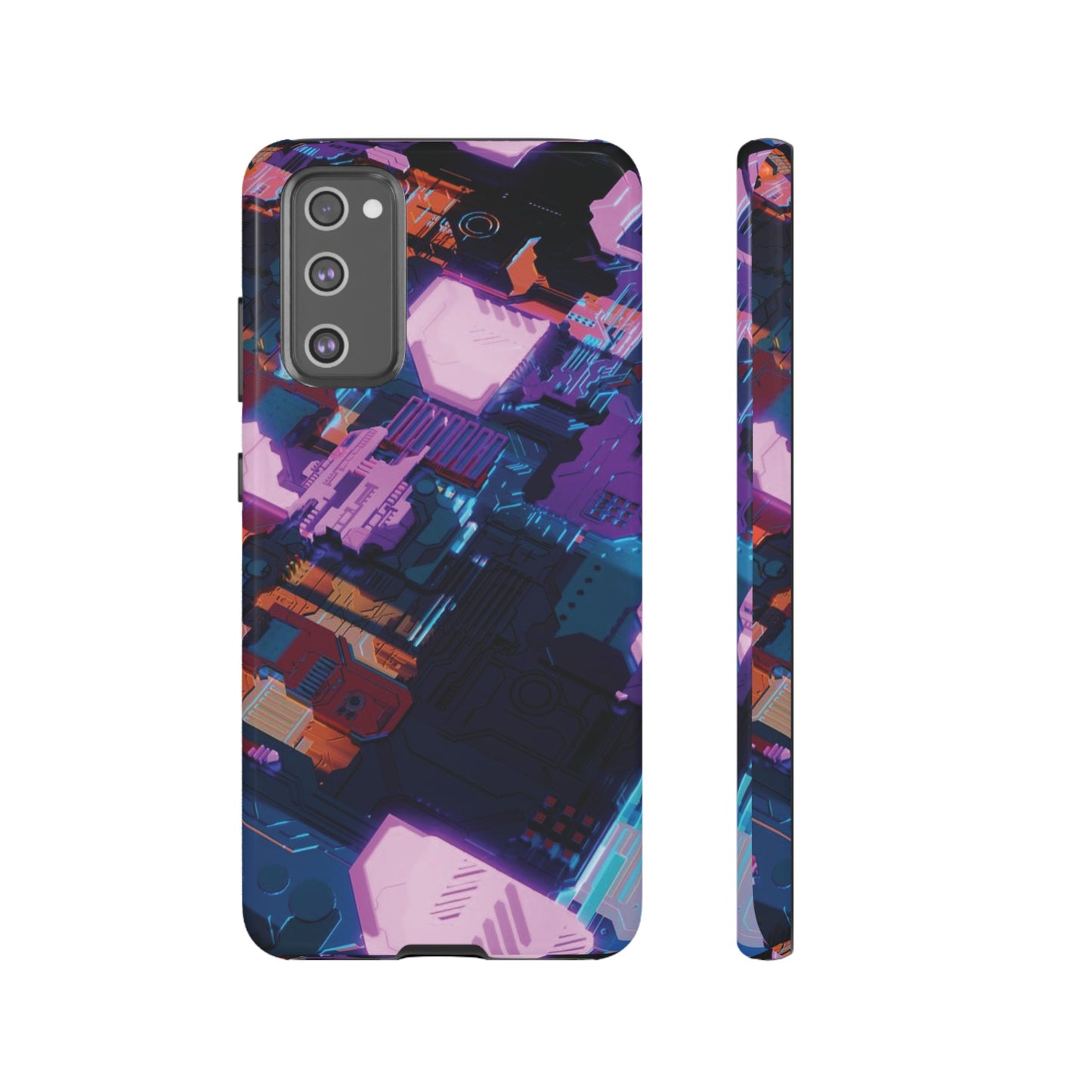 Purple Circuit Board Wallpaper Phone Case | iPhone 15 Plus/ Pro, 14, 13, 12| Google Pixel 7, Pro, 5| Samsung Galaxy S23 All Major Phone Models