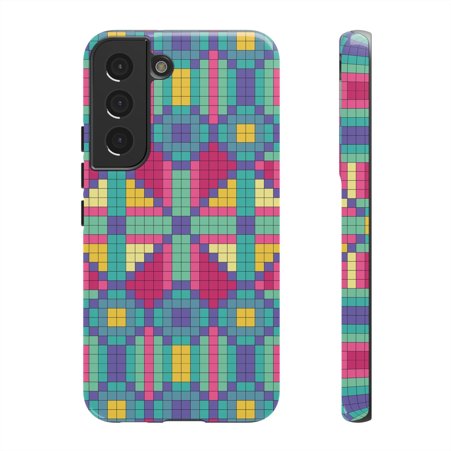 Block Geometric Wallpaper Phone Case | iPhone 15 Plus/ Pro, 14, 13, 12| Google Pixel 7, Pro, 5| Samsung Galaxy S23 All Major Phone Models