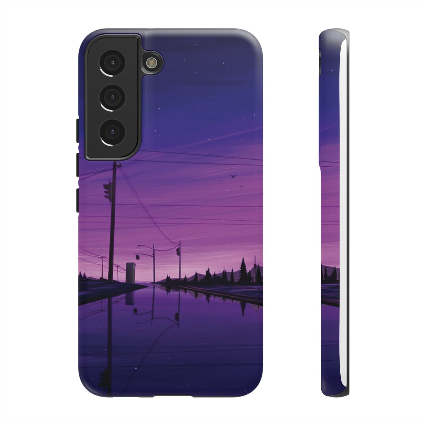 Purple Night Sky Wallpaper Phone Case | iPhone 15 Plus/ Pro, 14, 13, 12| Google Pixel 7, Pro, 5| Samsung Galaxy S23 All Major Phone Models