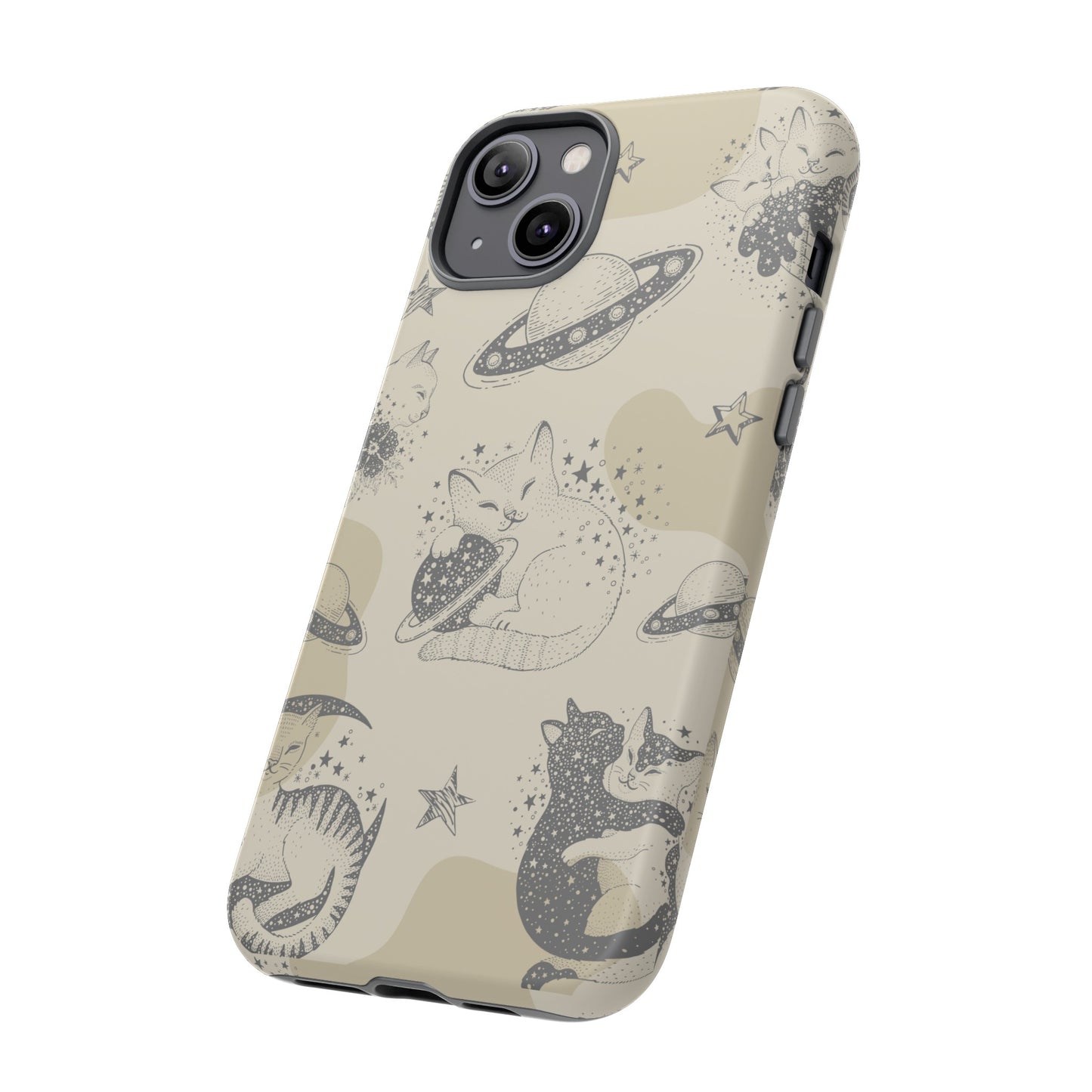 Floating Cosmic Cat Comfort Phone Case | iPhone 15 Plus/ Pro, 14, 13, 12| Google Pixel 7, Pro, 5| Samsung Galaxy S23 All Major Phone Models