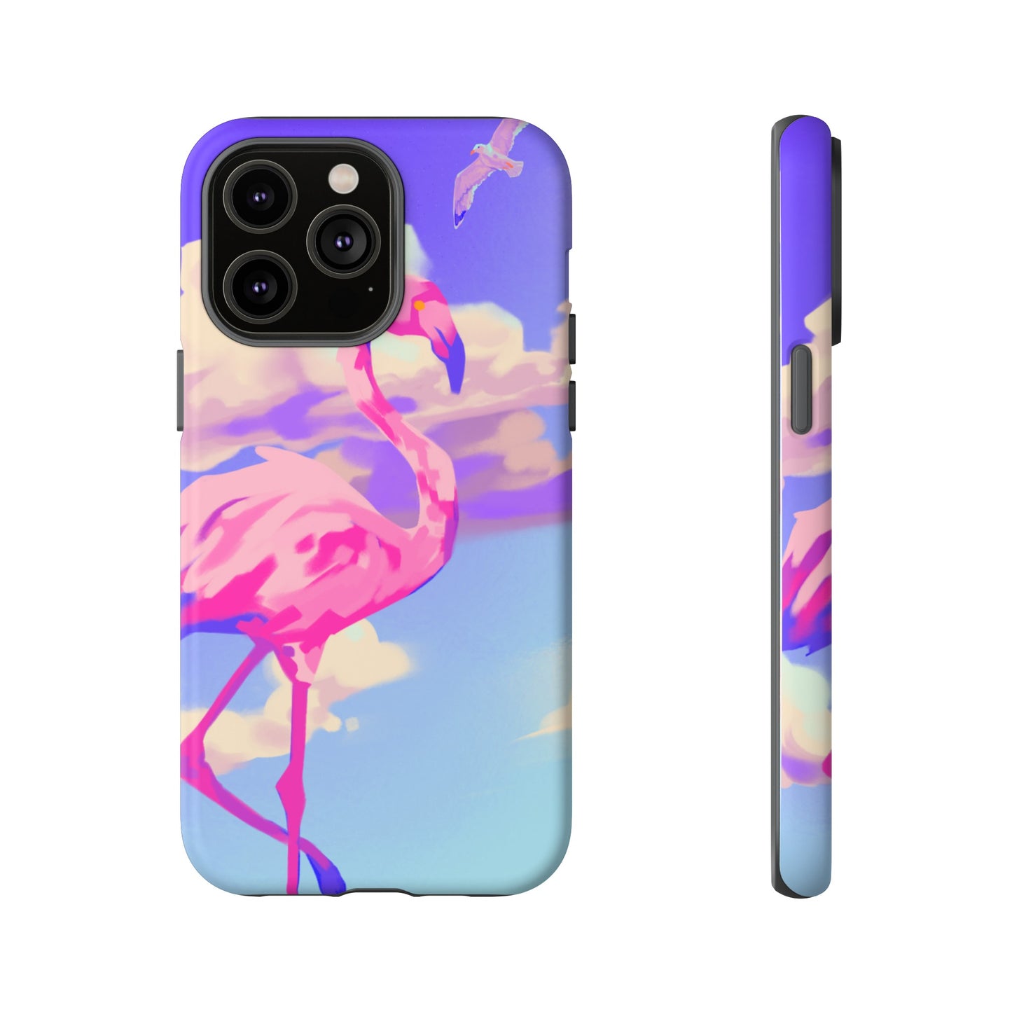 Flamingo In The Clouds Phone Case | iPhone 15 Plus/ Pro, 14, 13, 12| Google Pixel 7, Pro, 5| Samsung Galaxy S23 All Major Phone Models