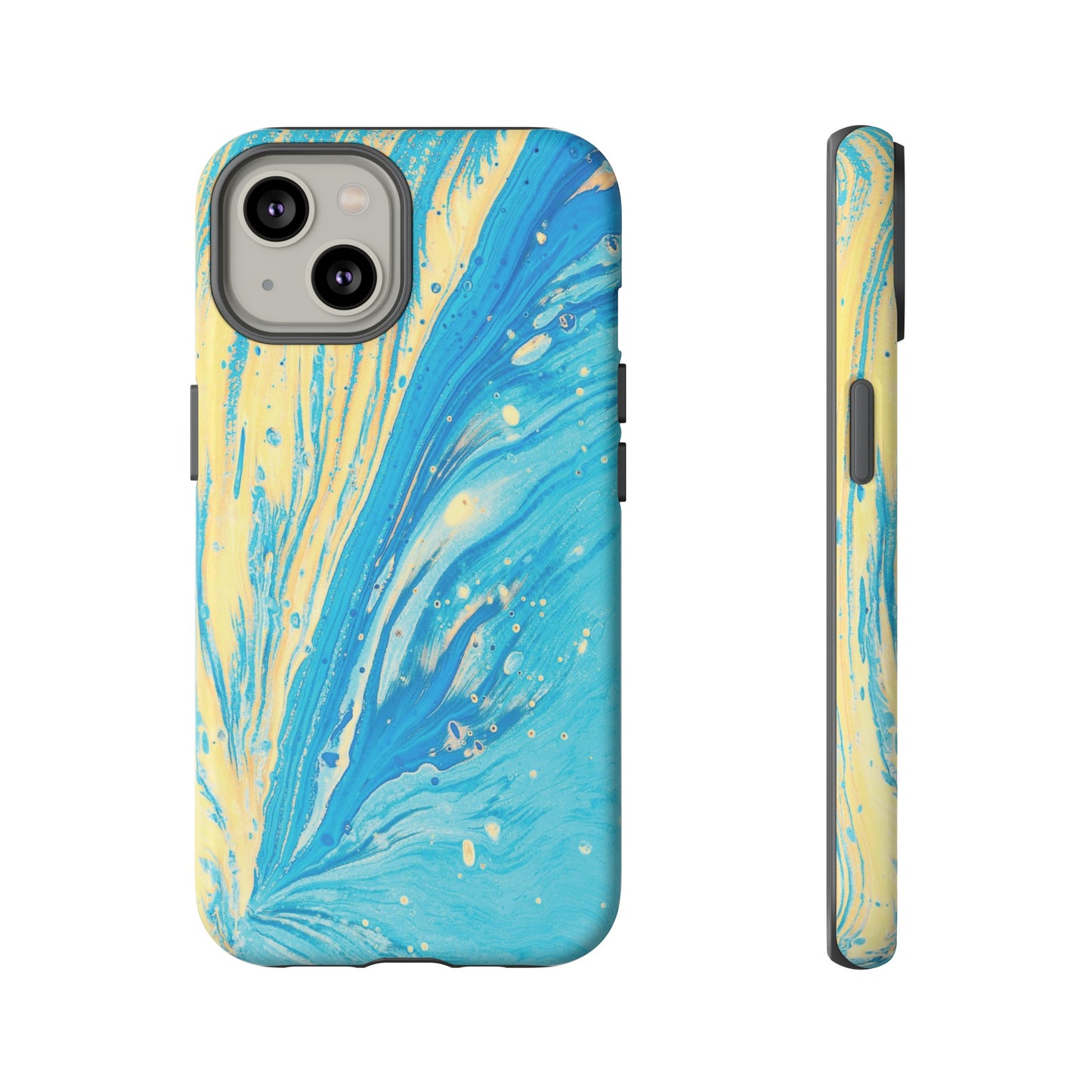 Fan of Yellow & Blue Paint Phone Case | iPhone 15 Plus/ Pro, 14, 13, 12| Google Pixel 7, Pro, 5| Samsung Galaxy S23 All Major Phone Models