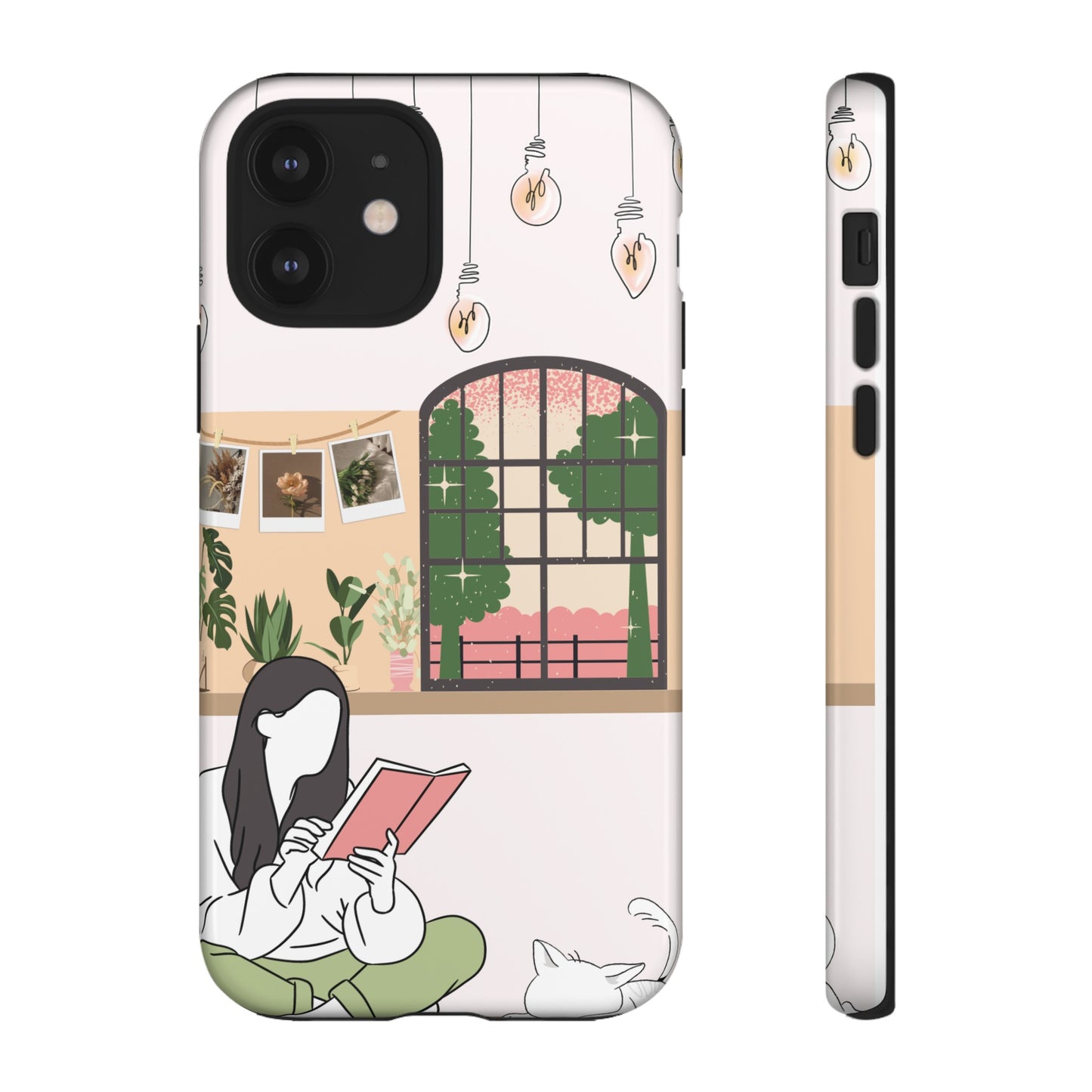 Girl and Cat Wallpaper Phone Case | iPhone 15 Plus/ Pro, 14, 13, 12| Google Pixel 7, Pro, 5| Samsung Galaxy S23 All Major Phone Models