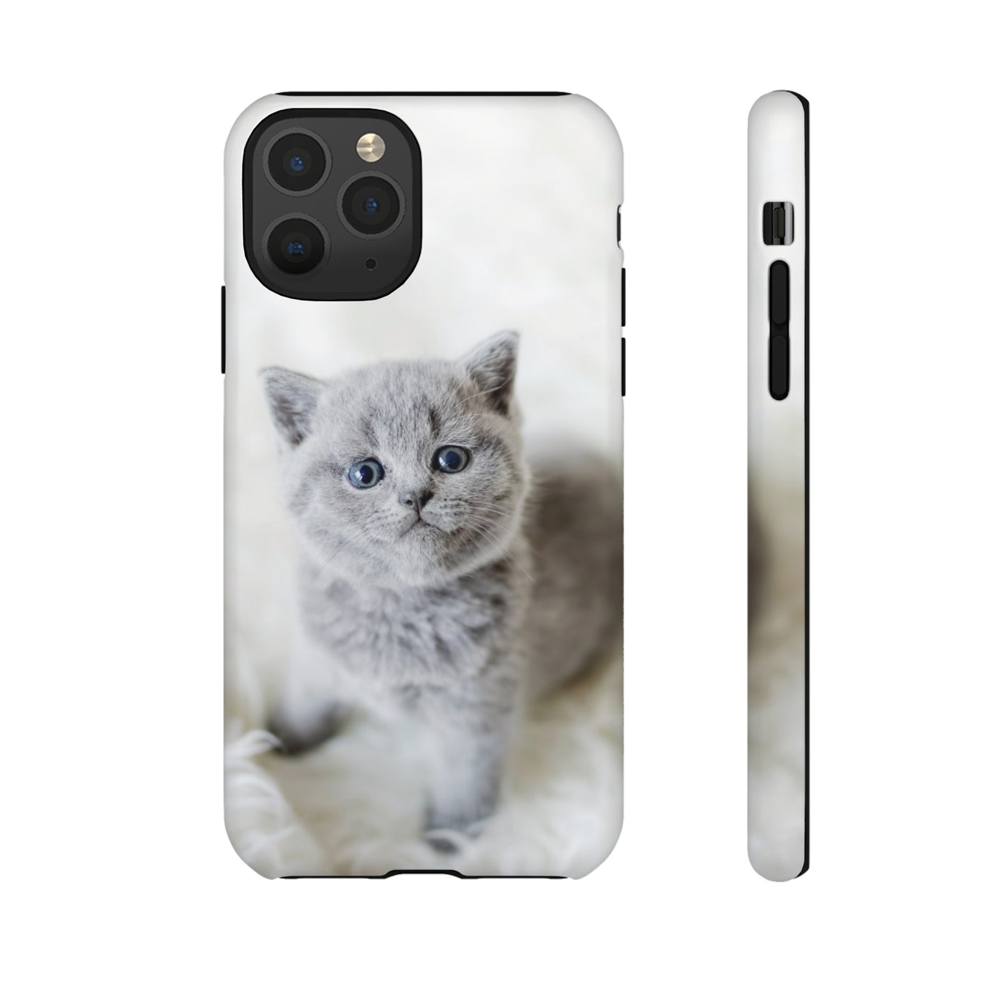 Grey Kitten Wallpaper Phone Case | iPhone 15 Plus/ Pro, 14, 13, 12| Google Pixel 7, Pro, 5| Samsung Galaxy S23 All Major Phone Models