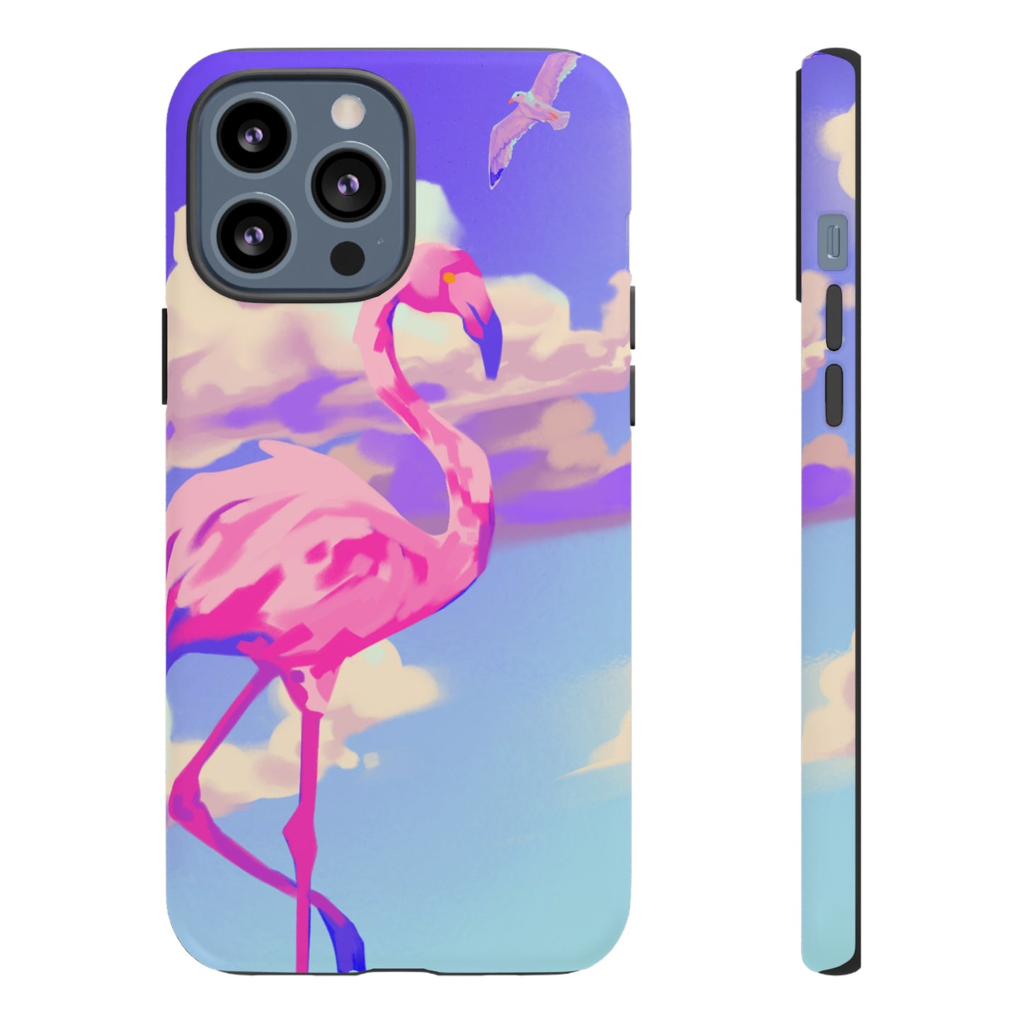 Flamingo In The Clouds Phone Case | iPhone 15 Plus/ Pro, 14, 13, 12| Google Pixel 7, Pro, 5| Samsung Galaxy S23 All Major Phone Models