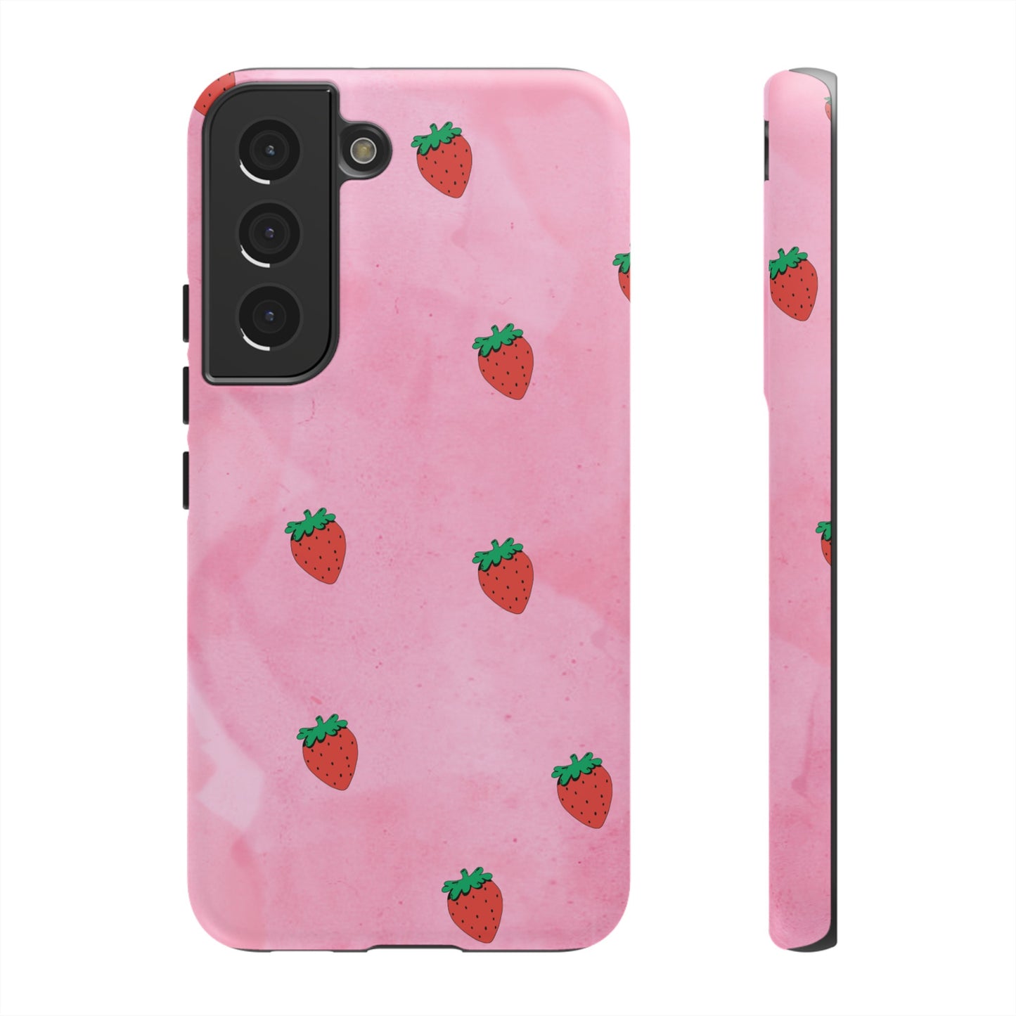 Strawberry Wallpaper Phone Case | iPhone 15 Plus/ Pro, 14, 13, 12| Google Pixel 7, Pro, 5| Samsung Galaxy S23 All Major Phone Models