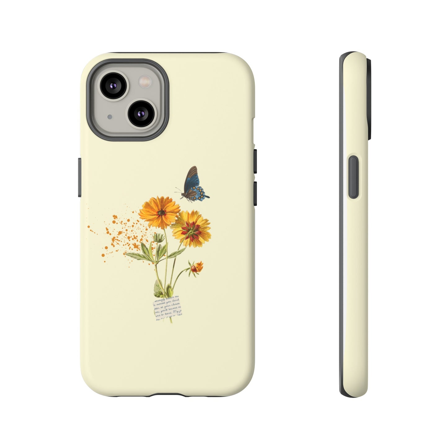 Butterfly Sunflowers Phone Case | iPhone 15 Plus/ Pro, 14, 13, 12| Google Pixel 7, Pro, 5| Samsung Galaxy S23 All Major Phone Models