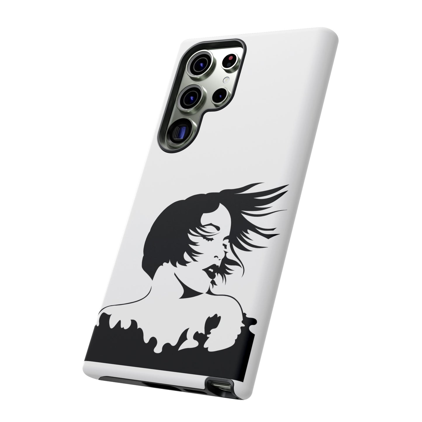 Woman In The Wind Phone Case | iPhone 15 Plus/ Pro, 14, 13, 12| Google Pixel 7, Pro, 5| Samsung Galaxy S23 All Major Phone Models