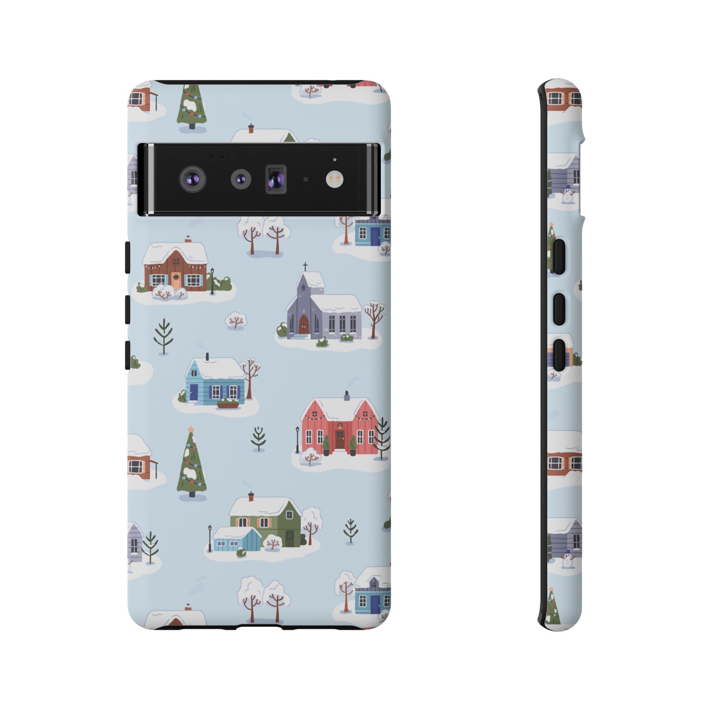 Snowy Merry Christmas Wallpaper Phone Case | iPhone 15 Plus/ Pro, 14, 13, 12| Google Pixel 7, Pro, 5| Samsung Galaxy S23 All Major Phone Models