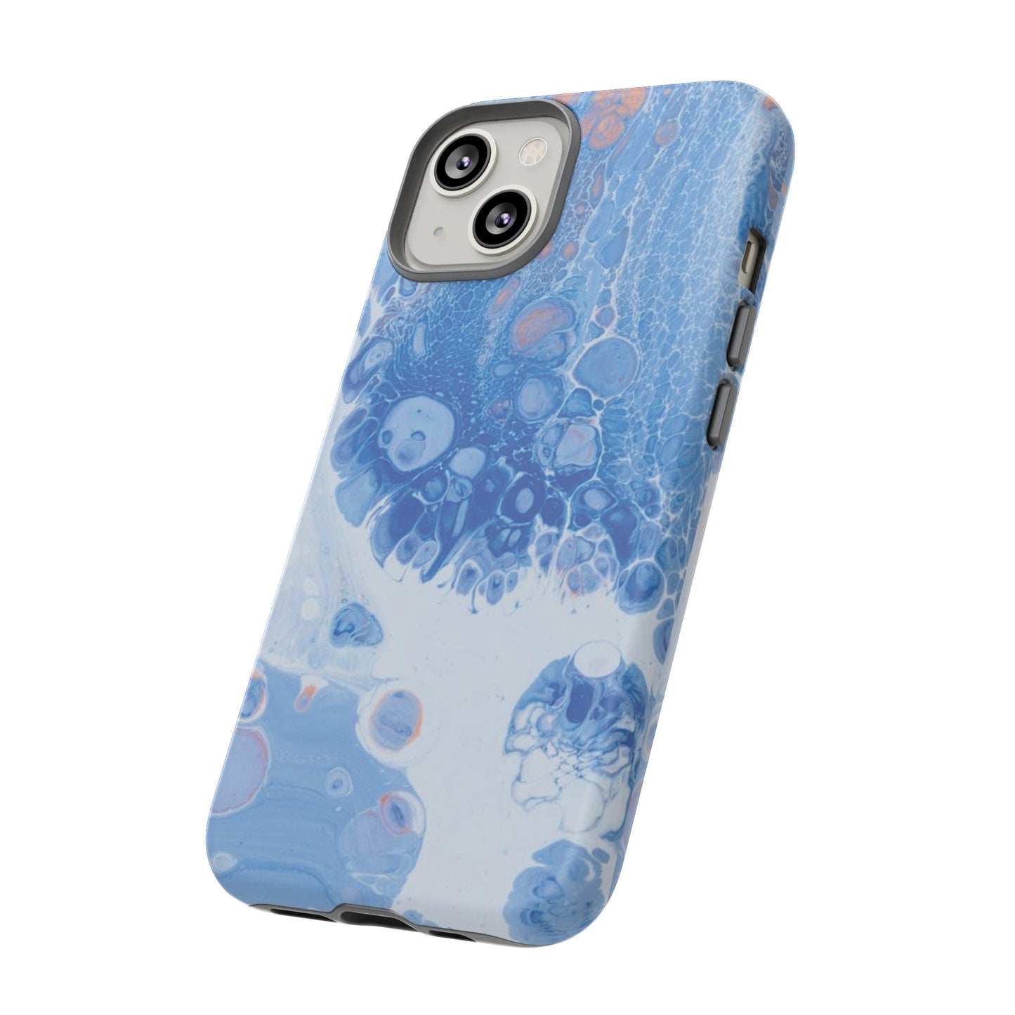 Blue and White Resin Inspired Phone Case |iPhone 15 Plus/ Pro, 14, 13, 12| Google Pixel 7, Pro, 5| Samsung Galaxy S23 All Major Phone Models