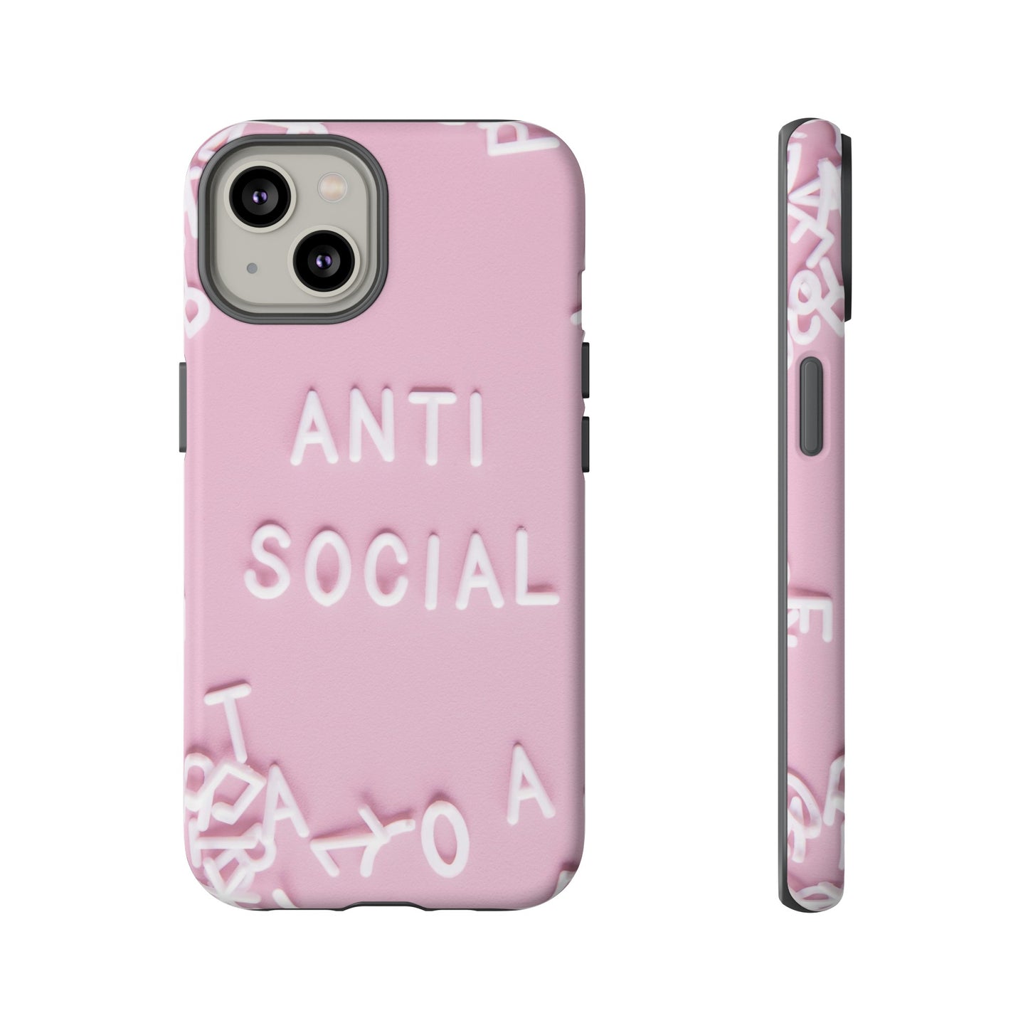 Anti Social Phone Case | iPhone 15 Plus/ Pro, 14, 13, 12| Google Pixel 7, Pro, 5| Samsung Galaxy S23 All Major Phone Models