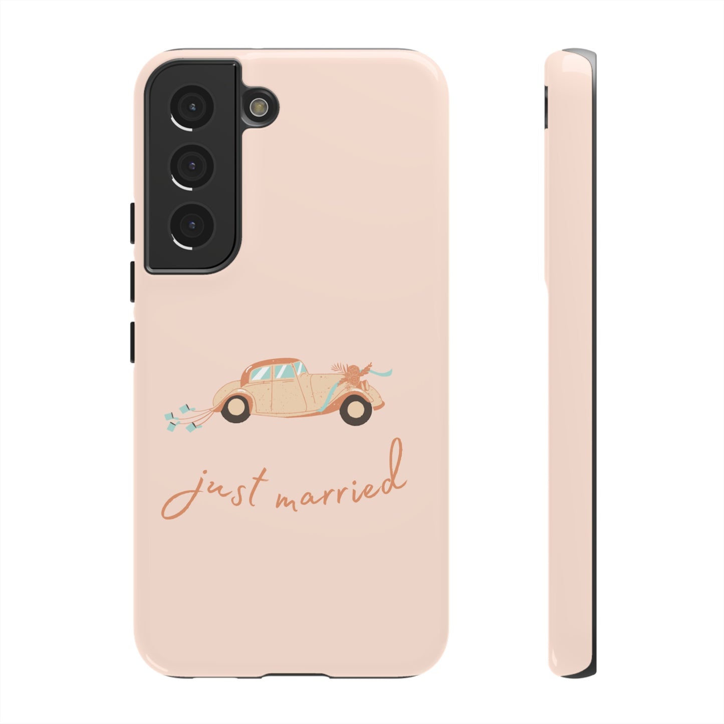 Just Married Phone Case | iPhone 15 Plus/ Pro, 14, 13, 12| Google Pixel 7, Pro, 5| Samsung Galaxy S23 All Major Phone Models