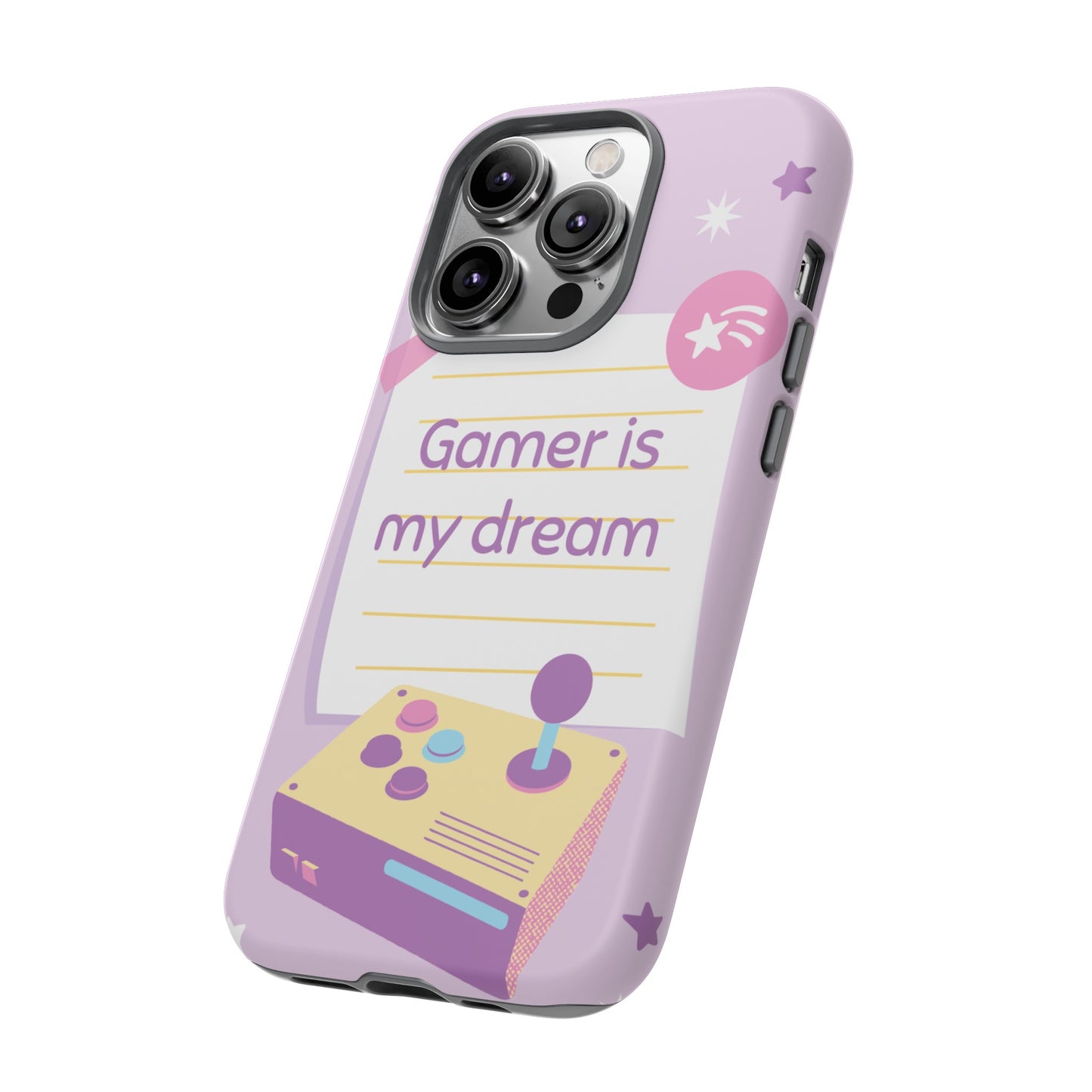 Gamer Is My Dream Job Wallpaper Phone Case | iPhone 15 Plus/ Pro, 14, 13, 12| Google Pixel 7, Pro, 5| Samsung Galaxy S23 All Major Phone Models