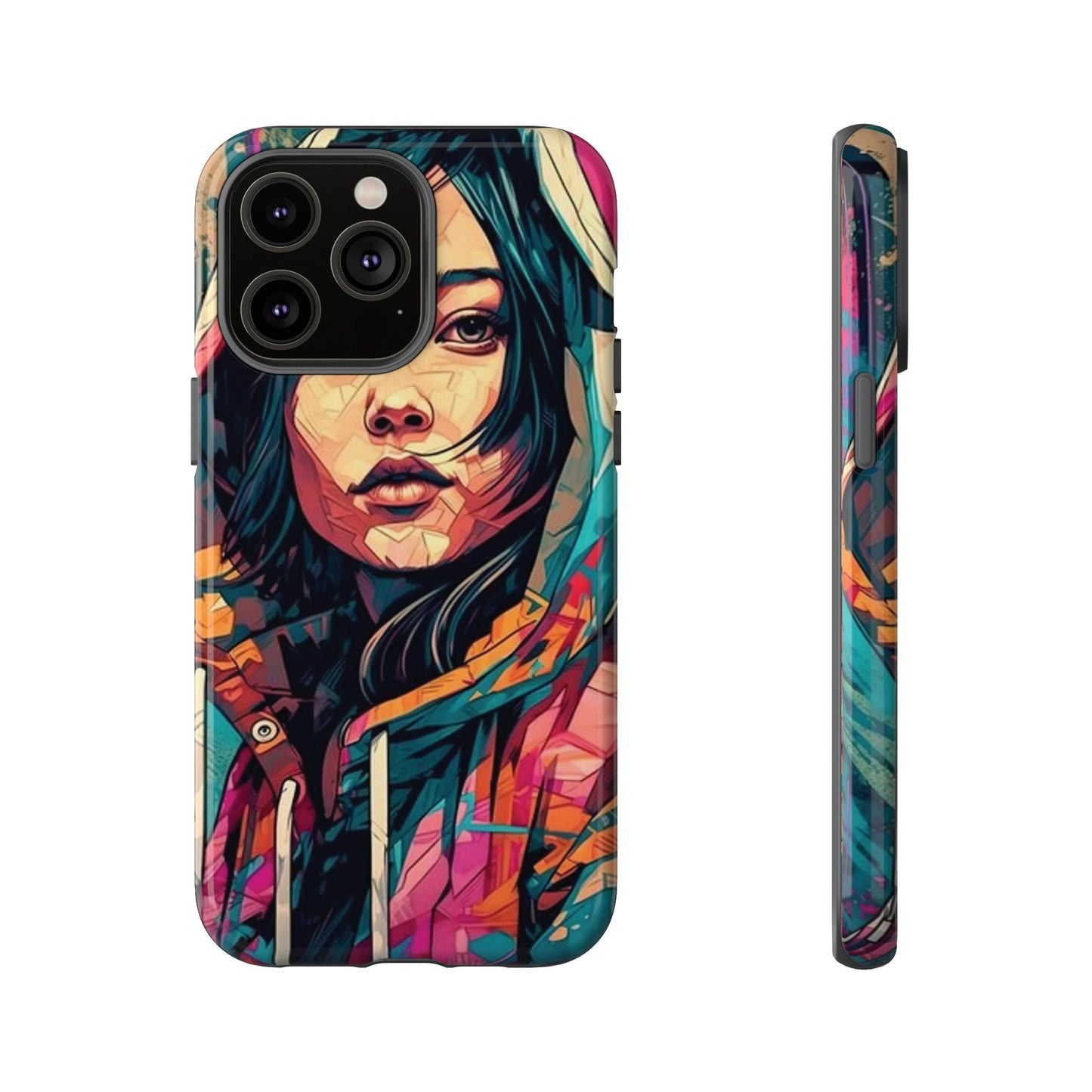 Girl Painting Wallpaper Phone Case | iPhone 15 Plus/ Pro, 14, 13, 12| Google Pixel 7, Pro, 5| Samsung Galaxy S23 All Major Phone Models