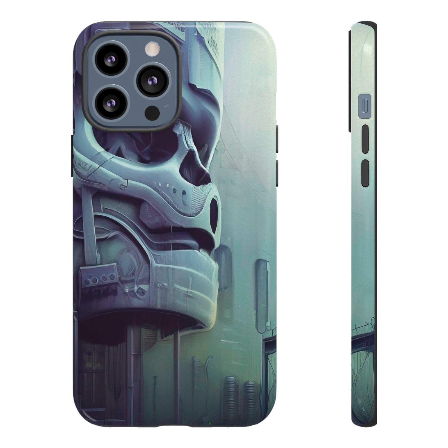 Sci-Fi Skull Wallpaper Phone Case | iPhone 15 Plus/ Pro, 14, 13, 12| Google Pixel 7, Pro, 5| Samsung Galaxy S23 All Major Phone Models