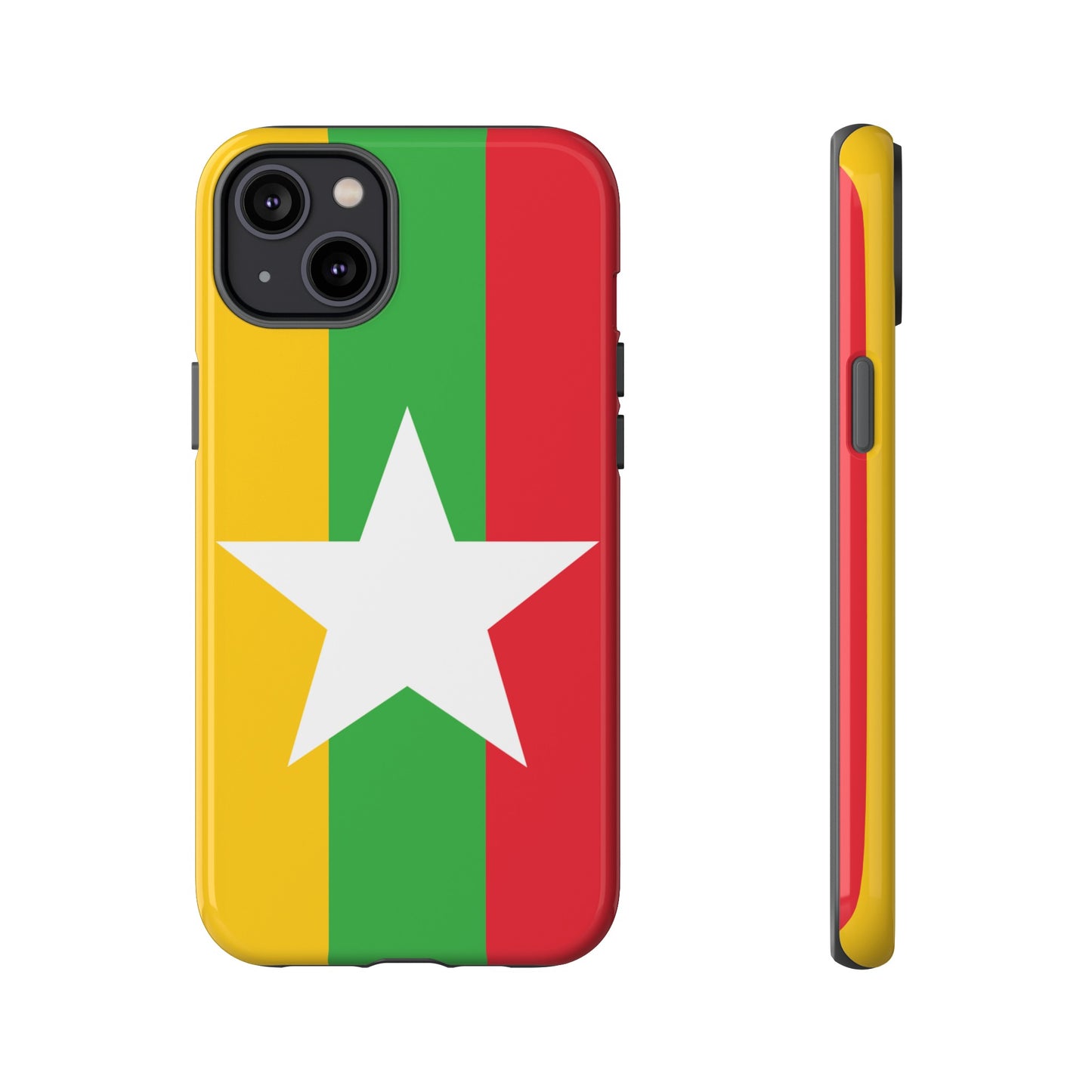 Myanmar Flag Phone Case | iPhone 15 Plus/ Pro, 14, 13, 12| Google Pixel 7, Pro, 5| Samsung Galaxy S23 All Major Phone Models