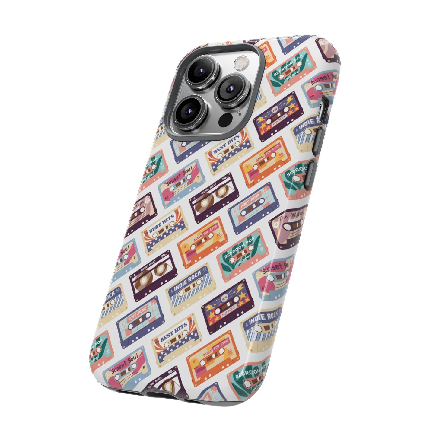 Retro Cassettes Phone Case | iPhone 15 Plus/ Pro, 14, 13, 12| Google Pixel 7, Pro, 5| Samsung Galaxy S23 All Major Phone Models