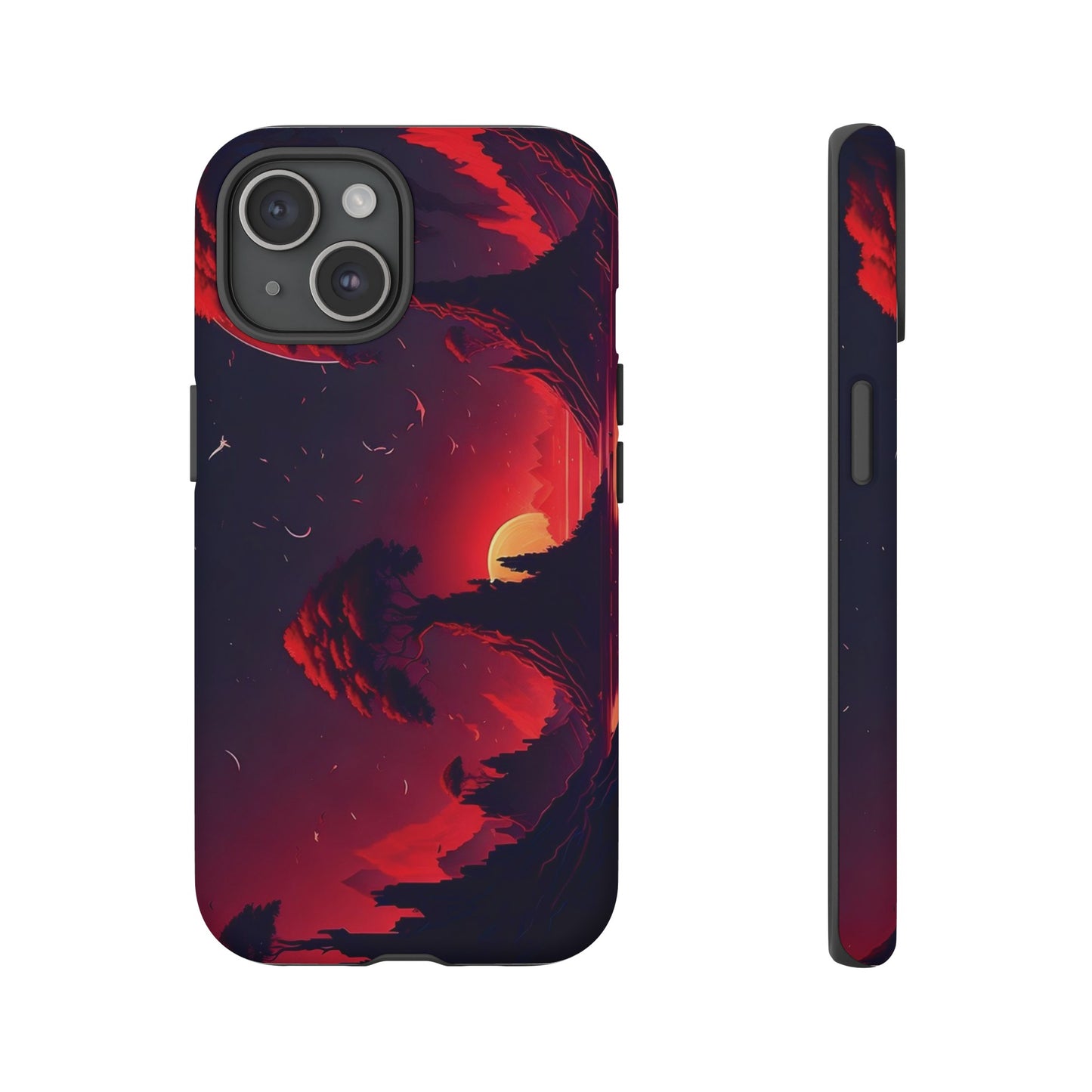 Red Sunset Wallpaper Phone Case | iPhone 15 Plus/ Pro, 14, 13, 12| Google Pixel 7, Pro, 5| Samsung Galaxy S23 All Major Phone Models