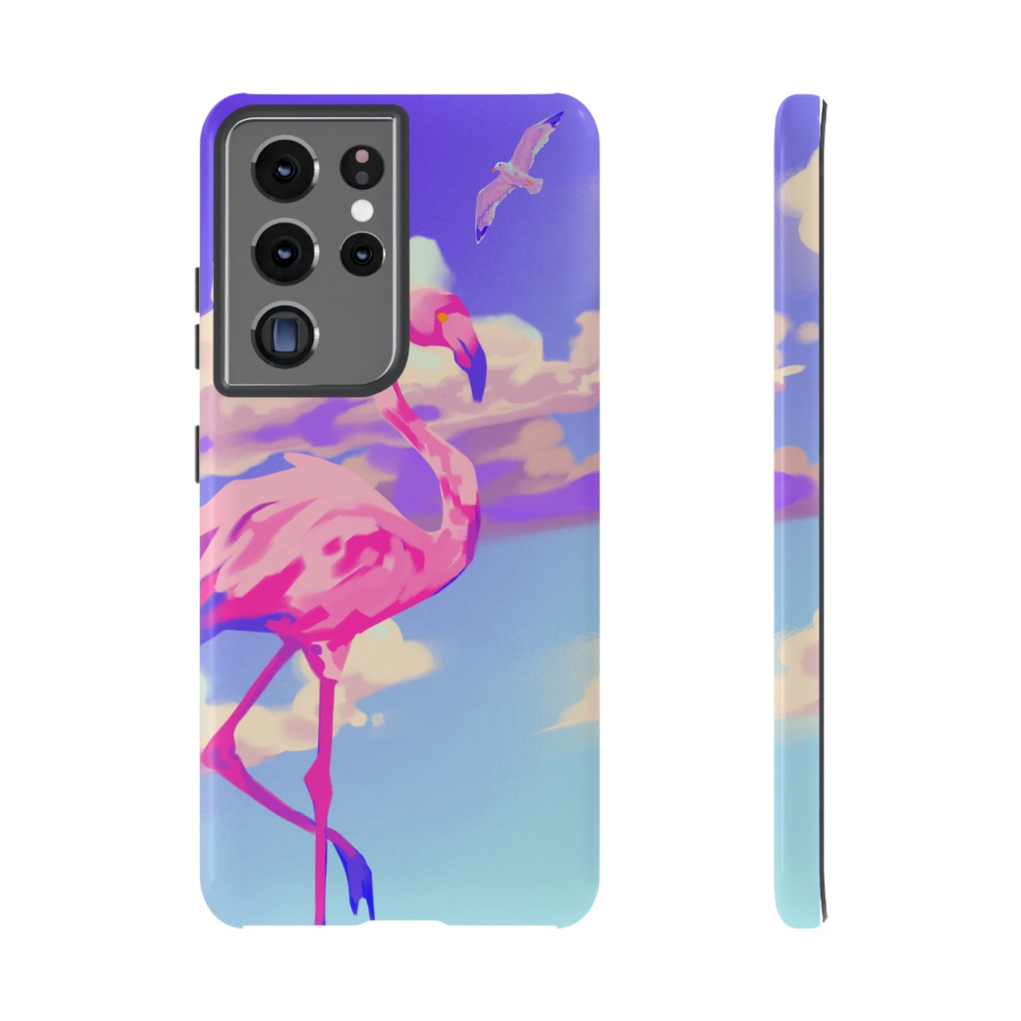 Flamingo In The Clouds Phone Case | iPhone 15 Plus/ Pro, 14, 13, 12| Google Pixel 7, Pro, 5| Samsung Galaxy S23 All Major Phone Models