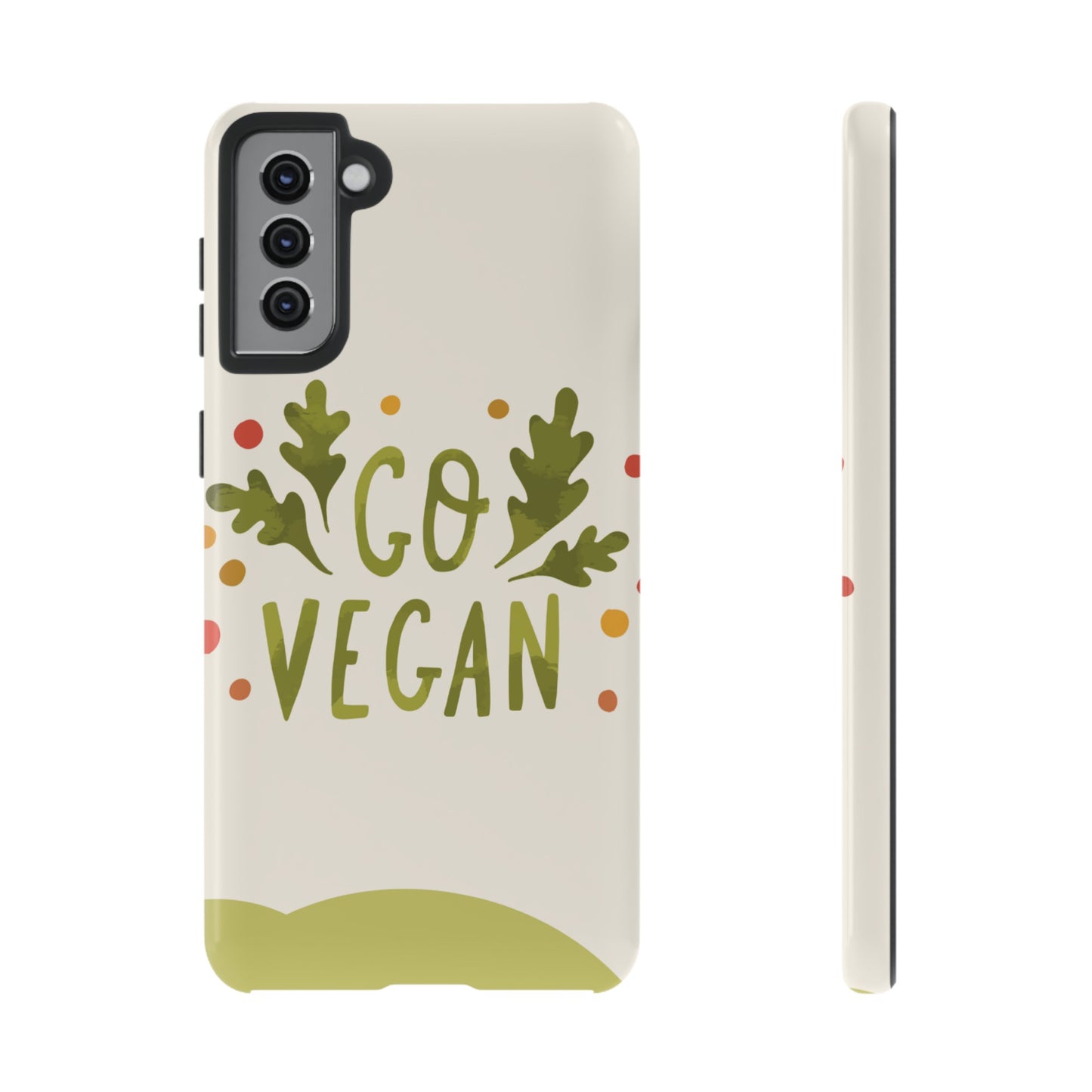 Go Vegan Wallpaper Phone Case | iPhone 15 Plus/ Pro, 14, 13, 12| Google Pixel 7, Pro, 5| Samsung Galaxy S23 All Major Phone Models